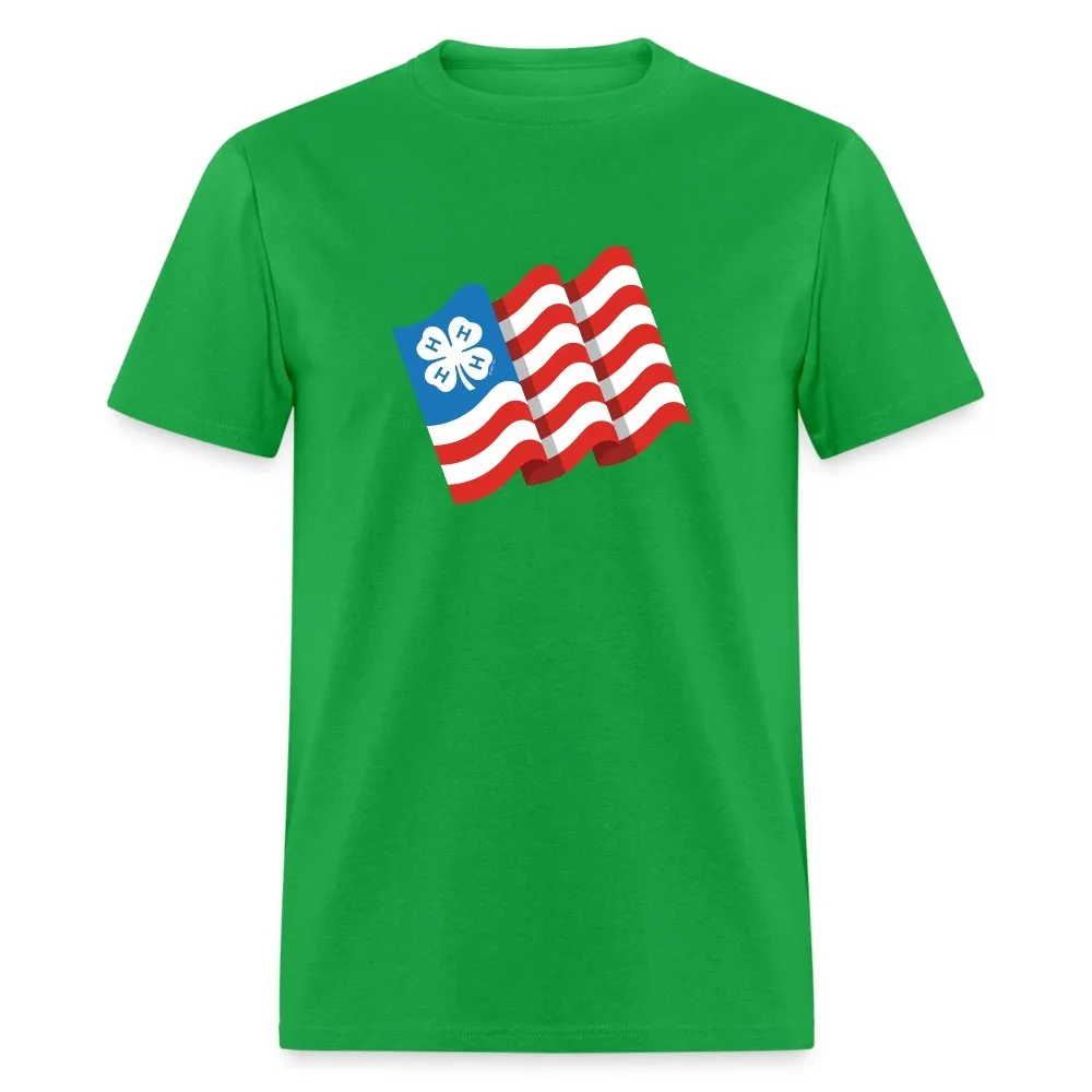 4-H Clover Patriotic Flag Unisex Classic T-Shirt