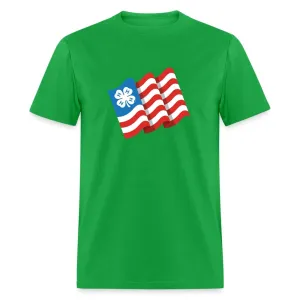 4-H Clover Patriotic Flag Unisex Classic T-Shirt