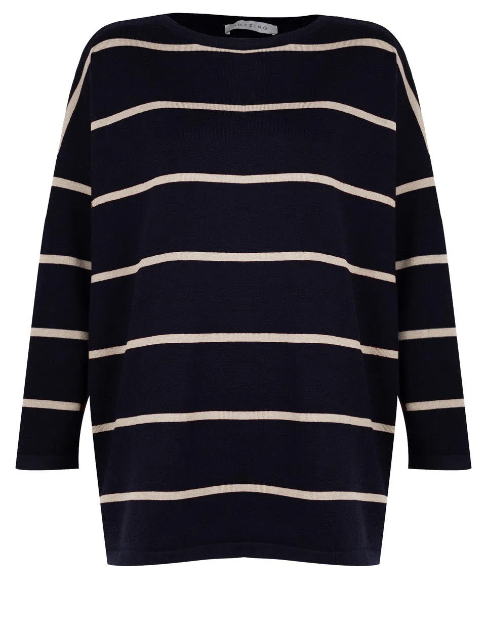 Amazing Woman Storm Supersoft Round Neck Stripe Knit