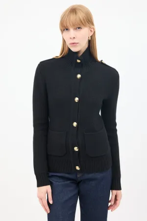 Black Wool & Cashmere Kala Cardigan