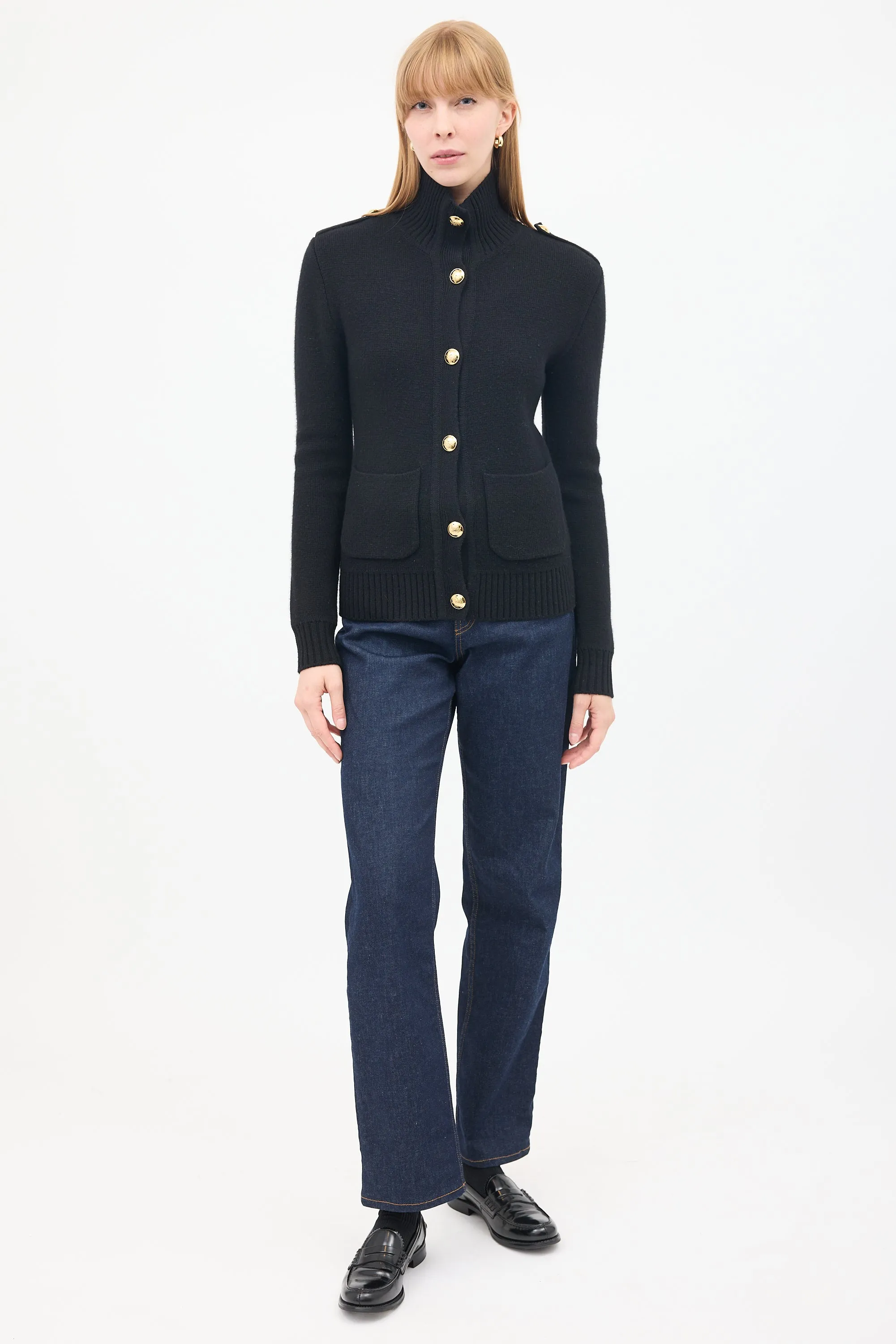 Black Wool & Cashmere Kala Cardigan