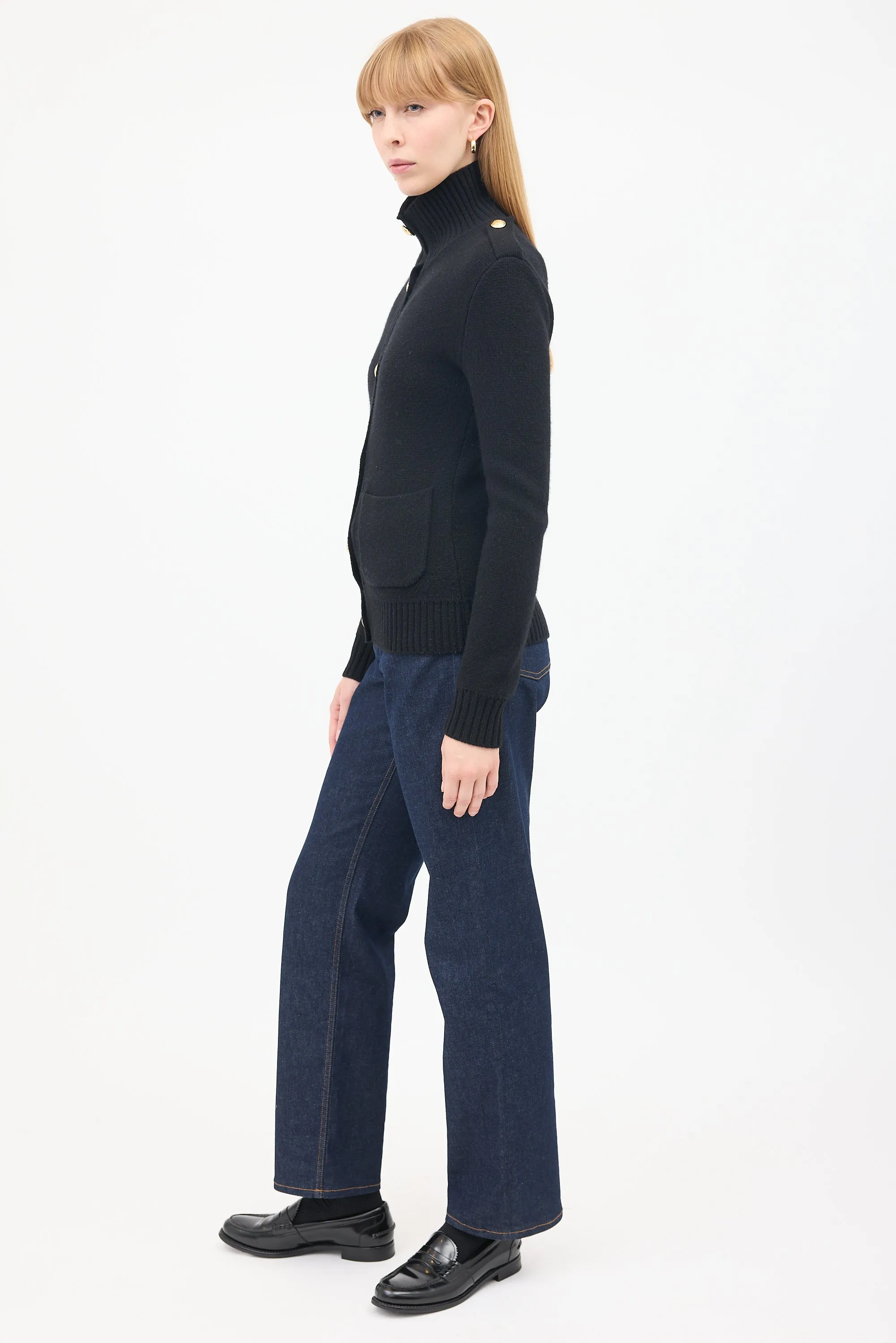 Black Wool & Cashmere Kala Cardigan