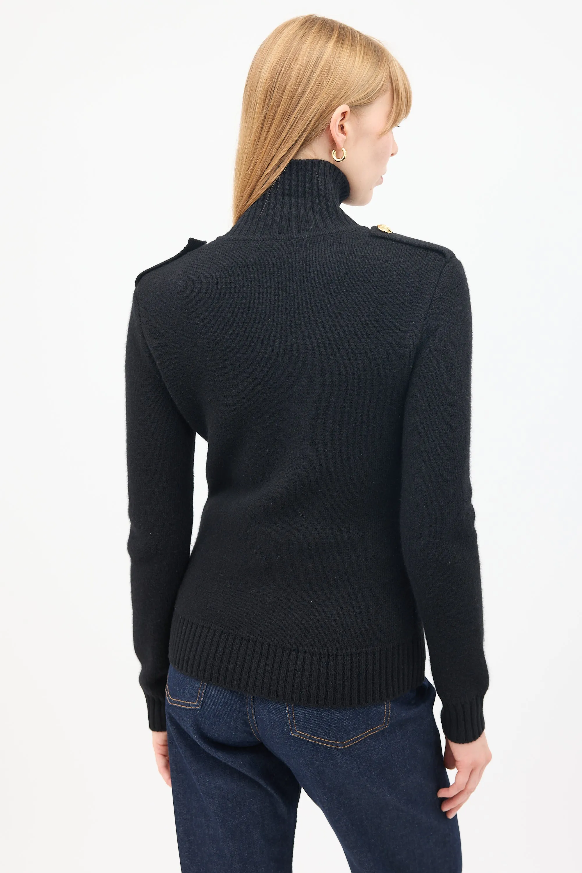 Black Wool & Cashmere Kala Cardigan