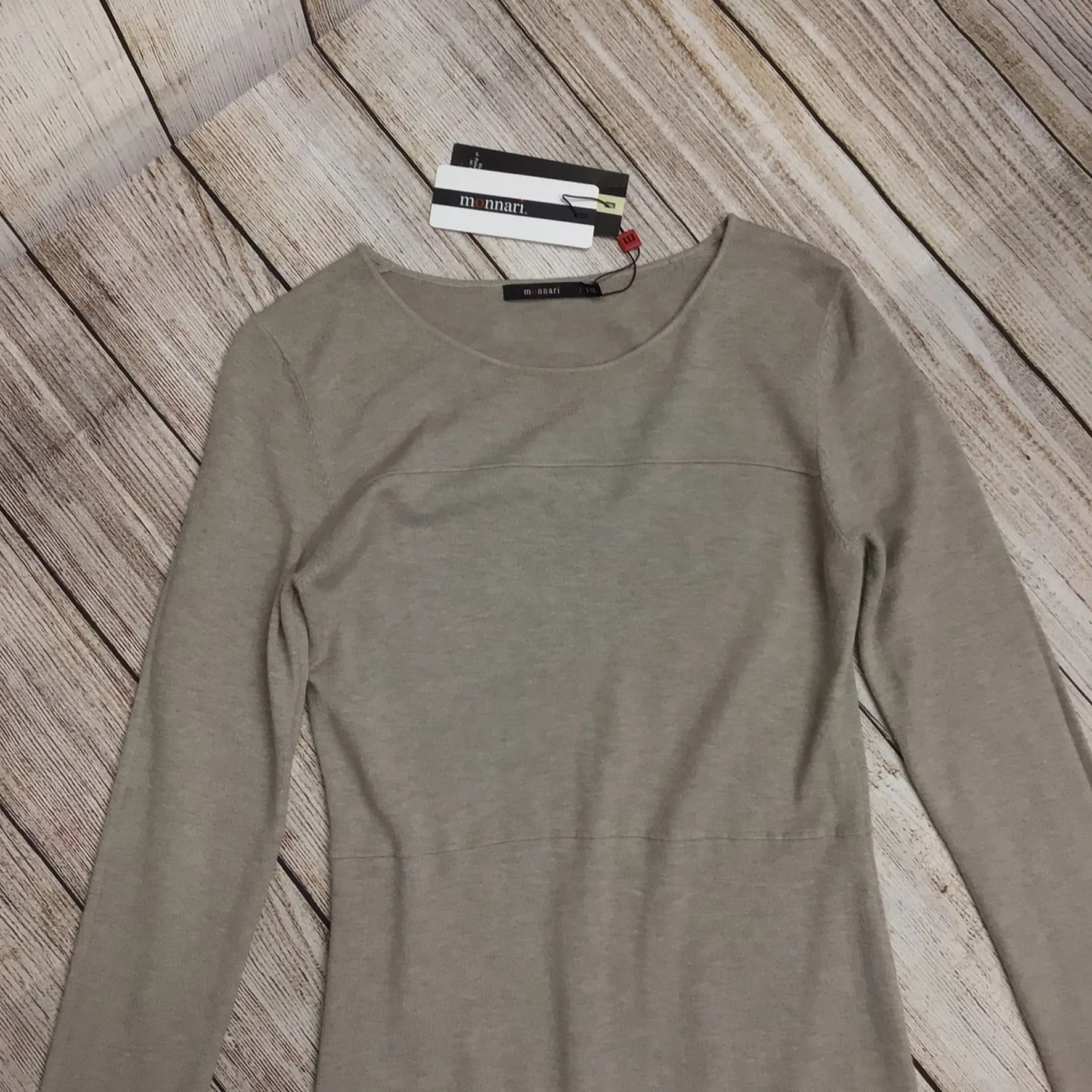 BNWT Monnari Beige Wool & Cashmere Blend Jumper Dress Size L