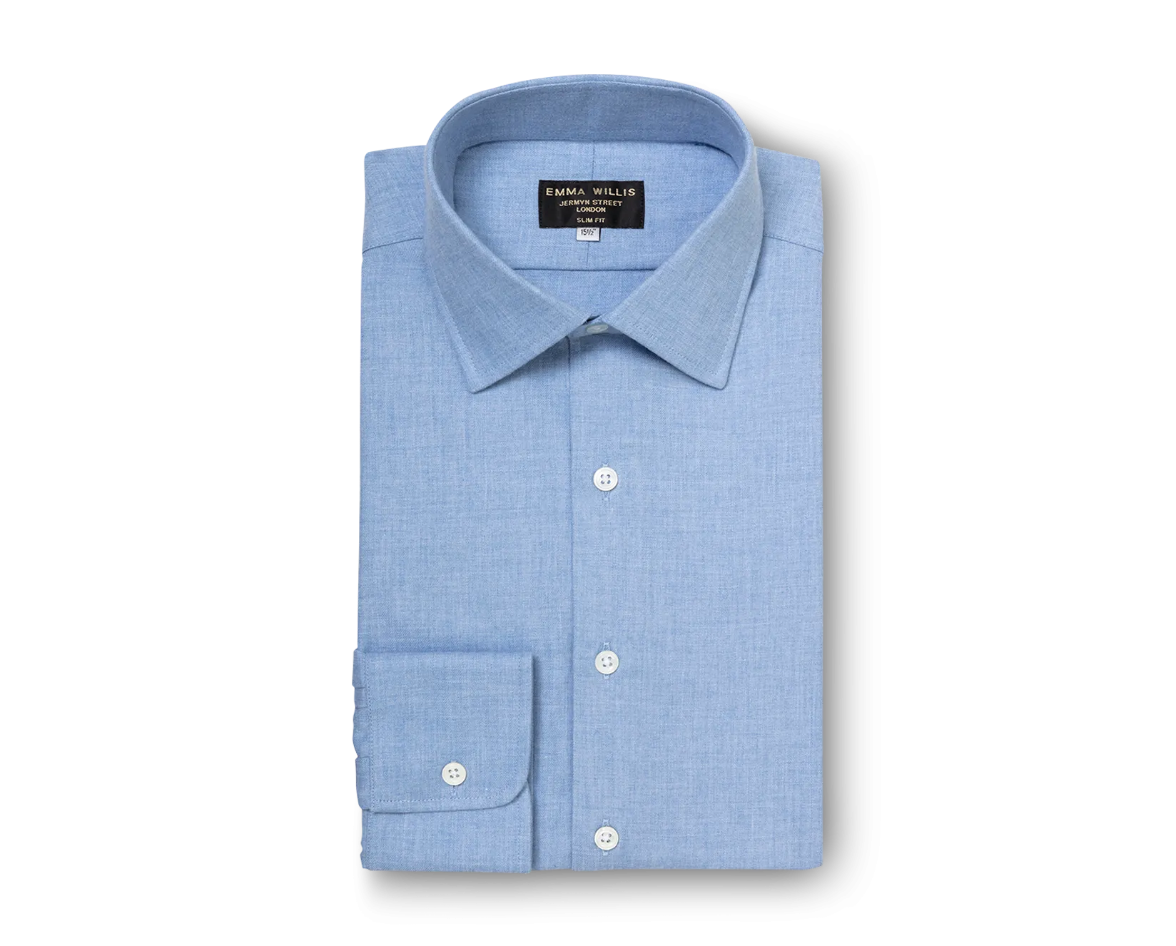 Brushed Cotton Shirt - Sky Blue