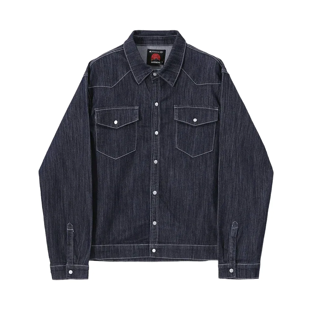 Classic dark denim set - shirt jacket