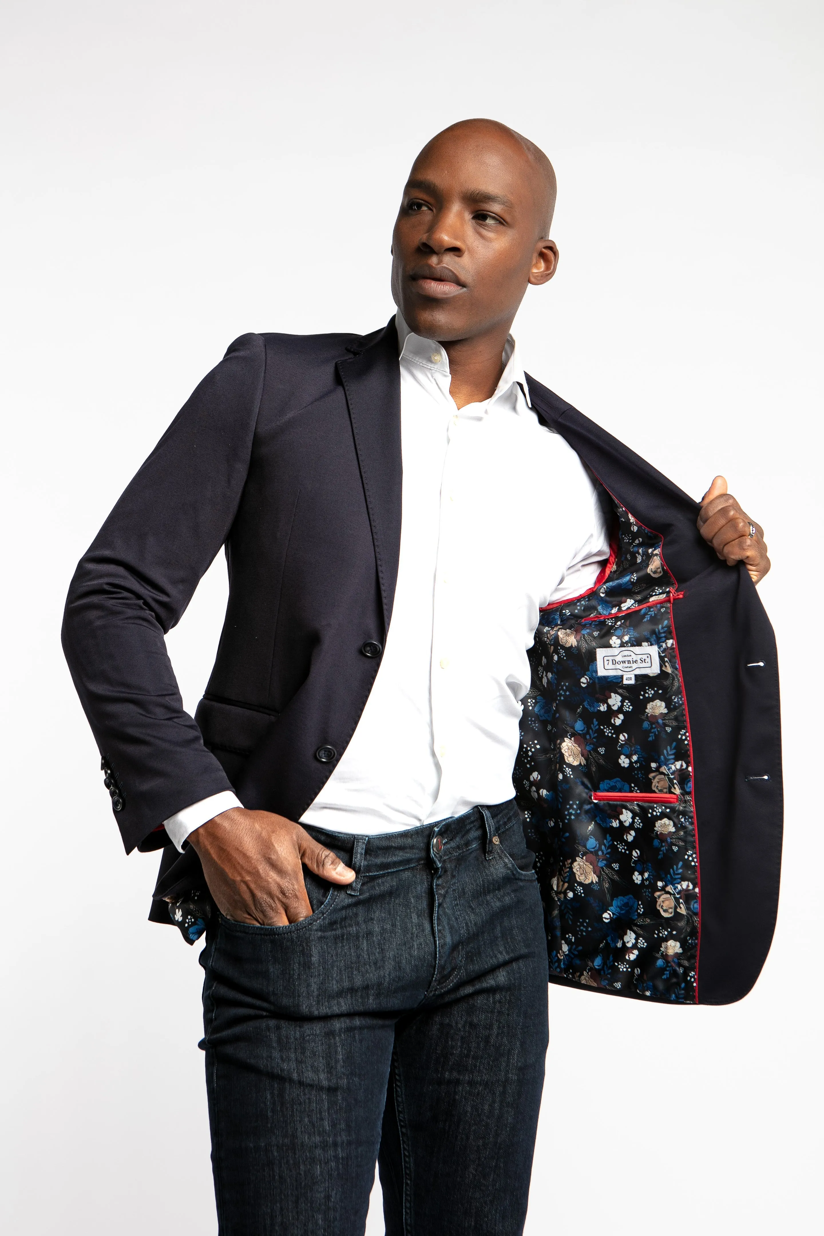 FINAL SALE - Charlie Navy Travel Blazer