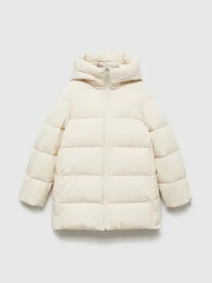 Hooded quilted coat