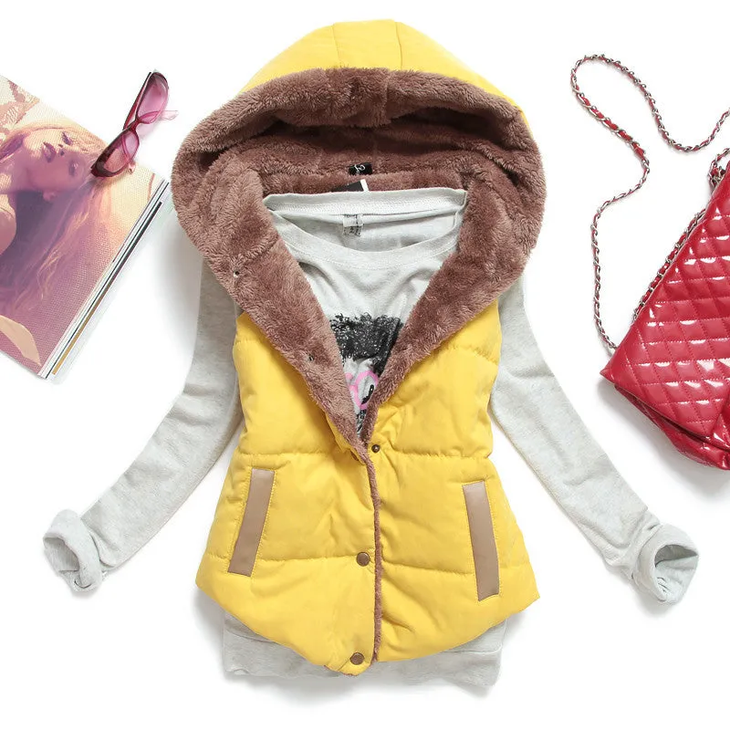 Hot Women Vests Plus Size Sleeveless Vest Femininas Cotton Vests Hoody jacket Women Waistcoat