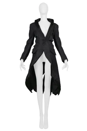 JUNYA WATANABE DENIM & BLACK SATIN COAT 2007