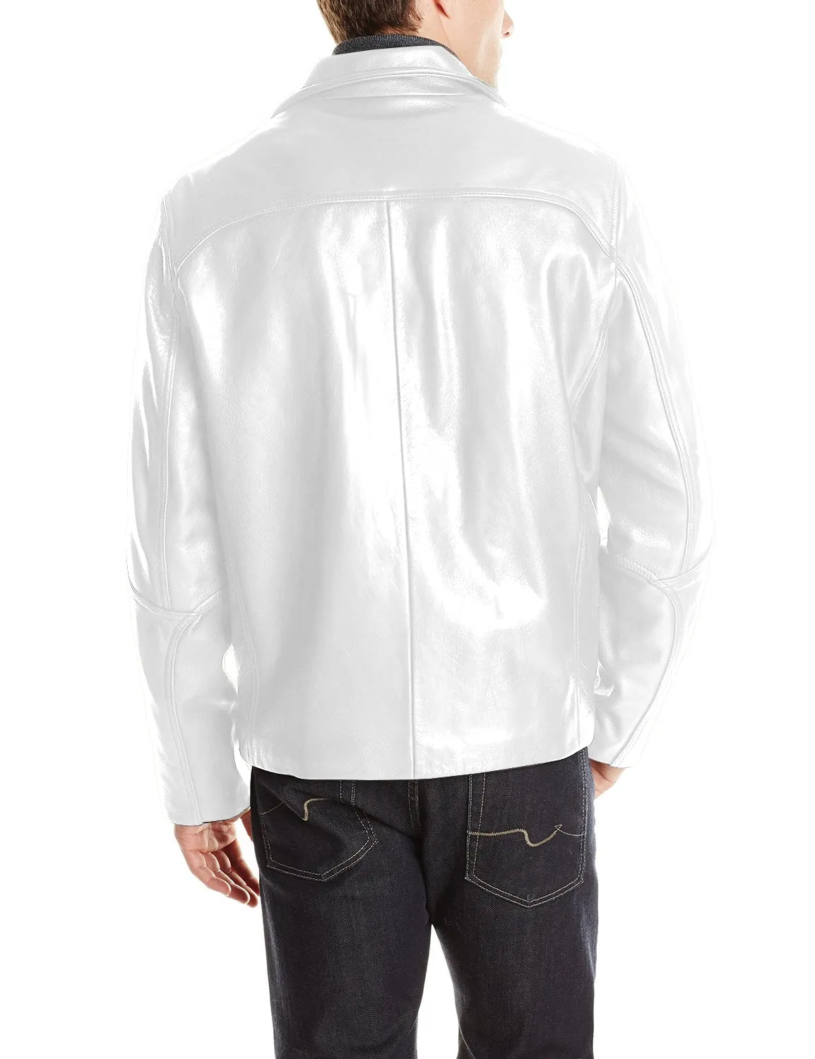 Leather Jackets Hub Mens Genuine Lambskin Leather Jacket (Black, Aviator Jacket) - 1501137
