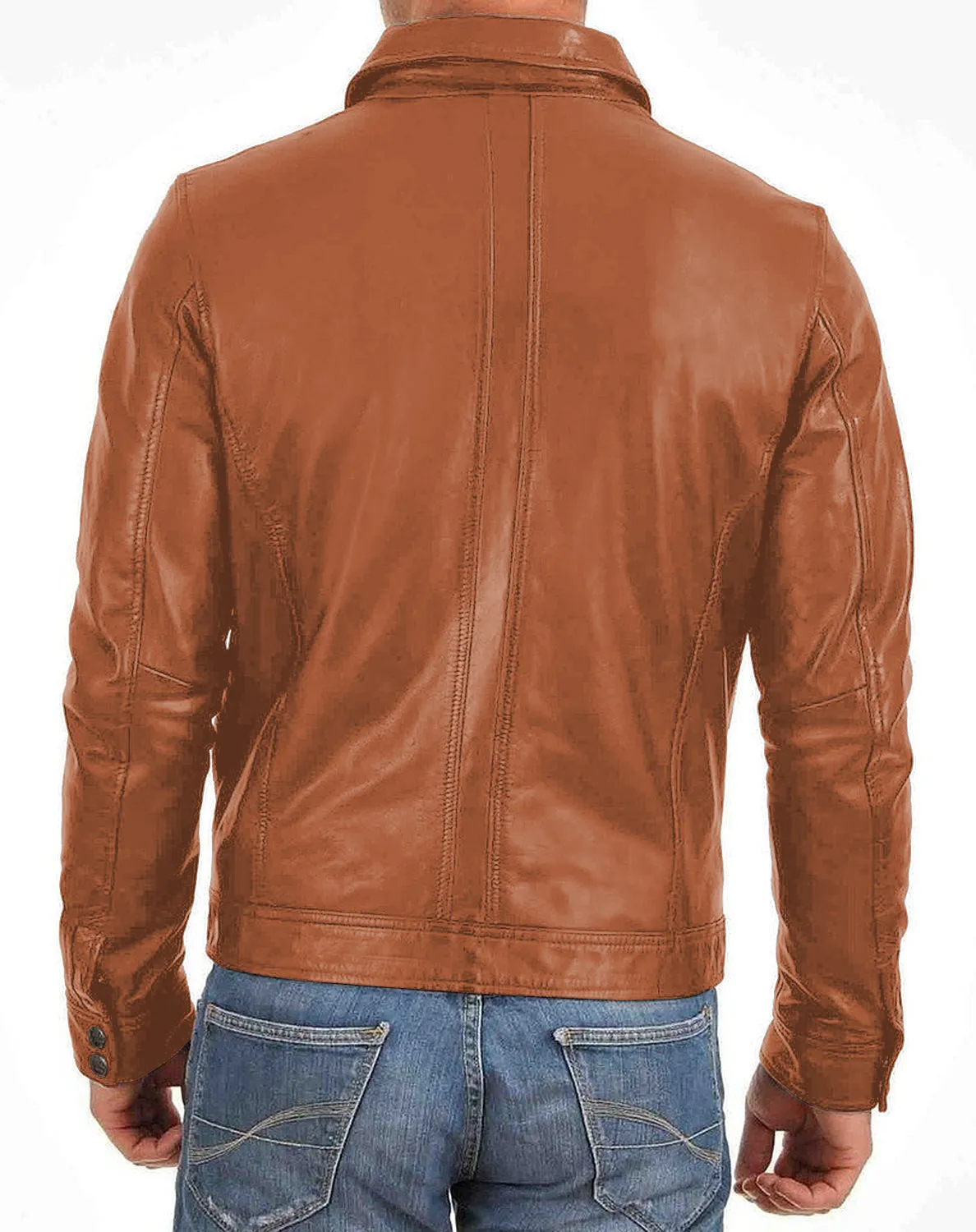 Leather Jackets Hub Mens Genuine Lambskin Leather Jacket (Black, Aviator Jacket) - 1501382