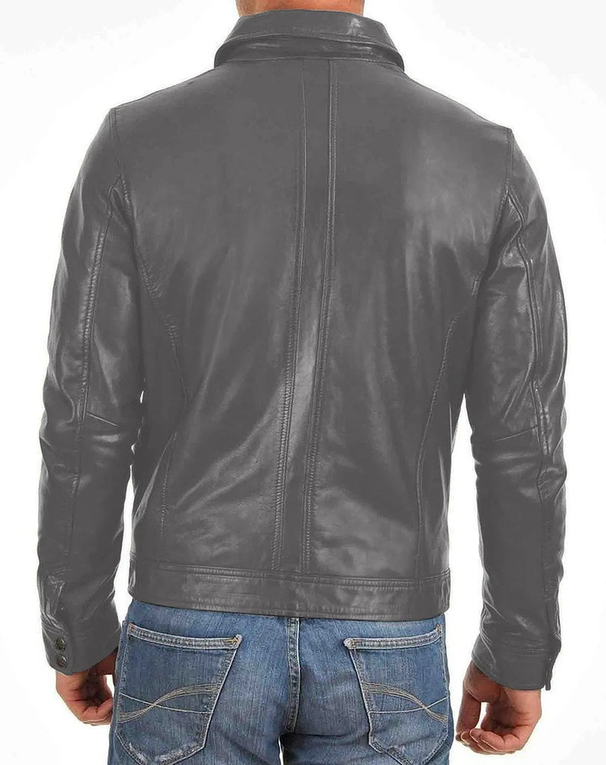 Leather Jackets Hub Mens Genuine Lambskin Leather Jacket (Black, Aviator Jacket) - 1501382