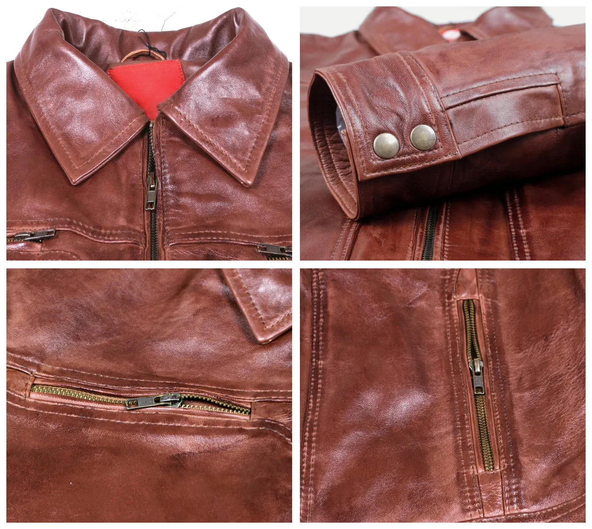 Leather Jackets Hub Mens Genuine Lambskin Leather Jacket (Black, Aviator Jacket) - 1501382