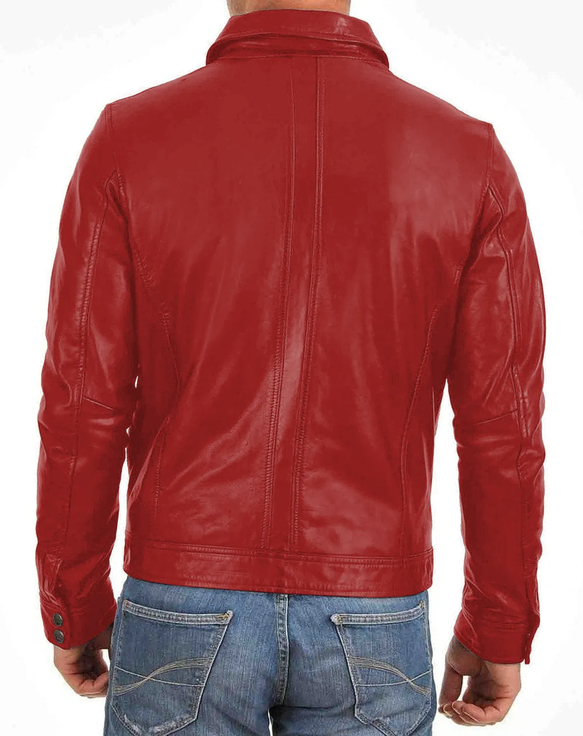 Leather Jackets Hub Mens Genuine Lambskin Leather Jacket (Black, Aviator Jacket) - 1501382
