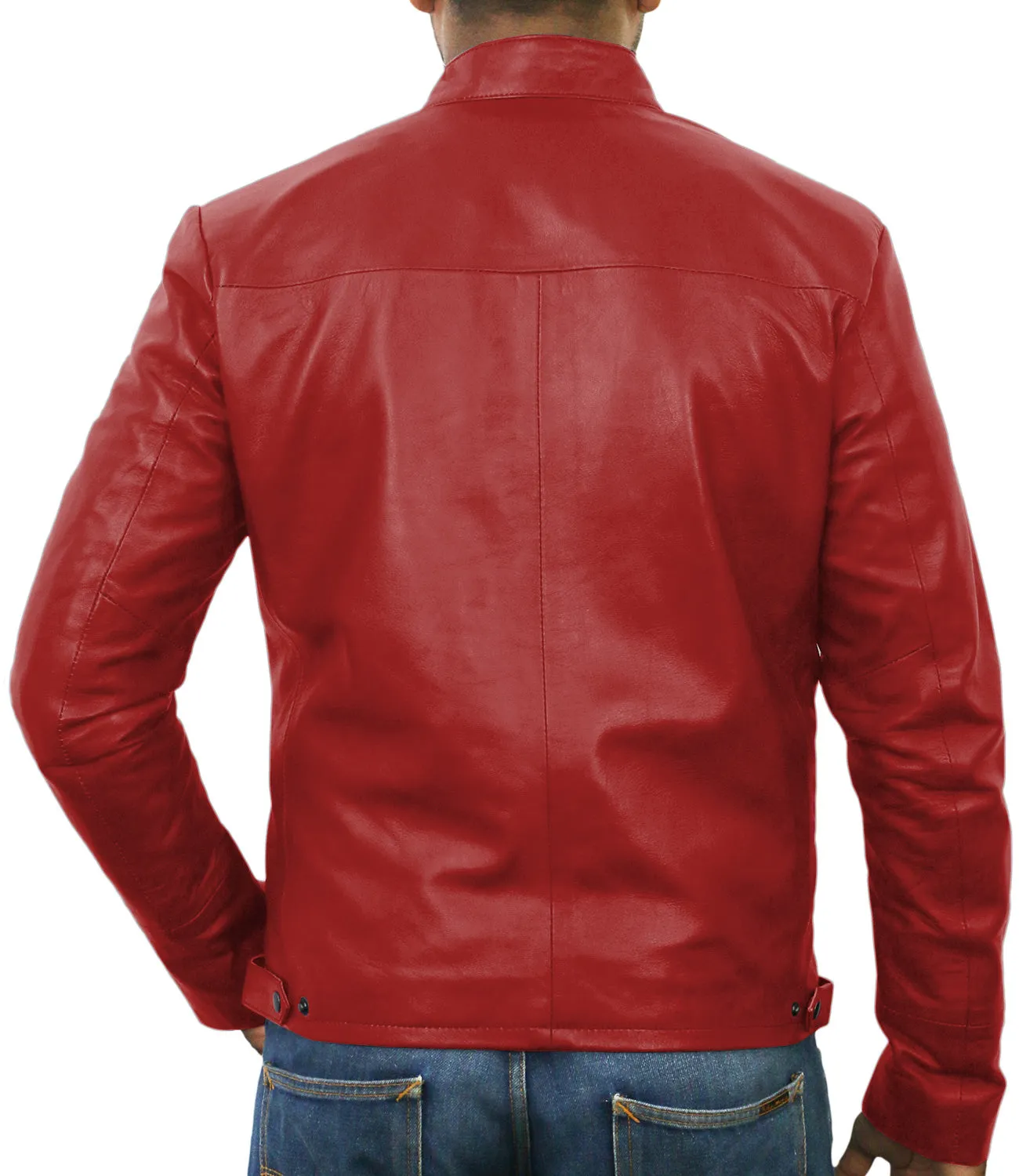 Leather Jackets Hub Mens Genuine Lambskin Leather Jacket (Black, Racer Jacket) - 1501212