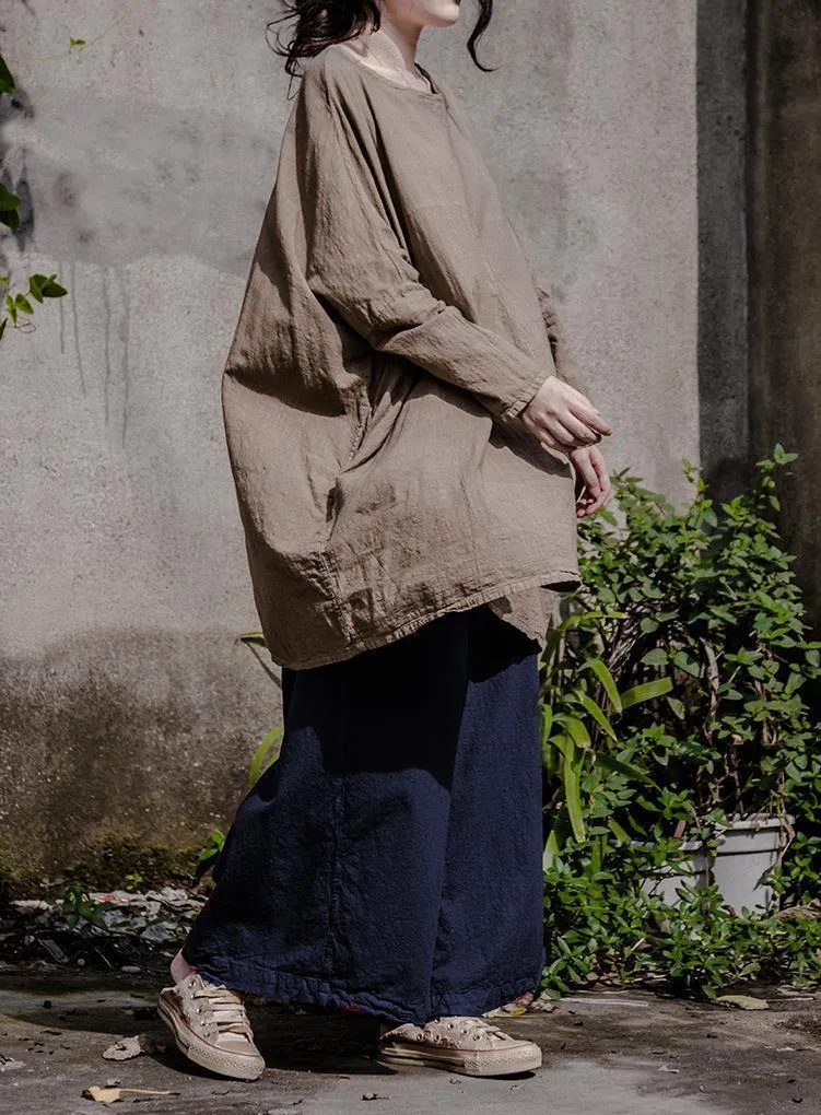 Loose Linen Palazzo Pants | Lotus