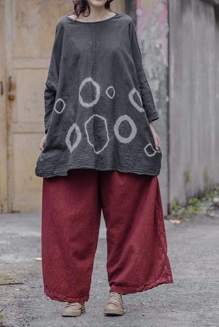 Loose Linen Palazzo Pants | Lotus
