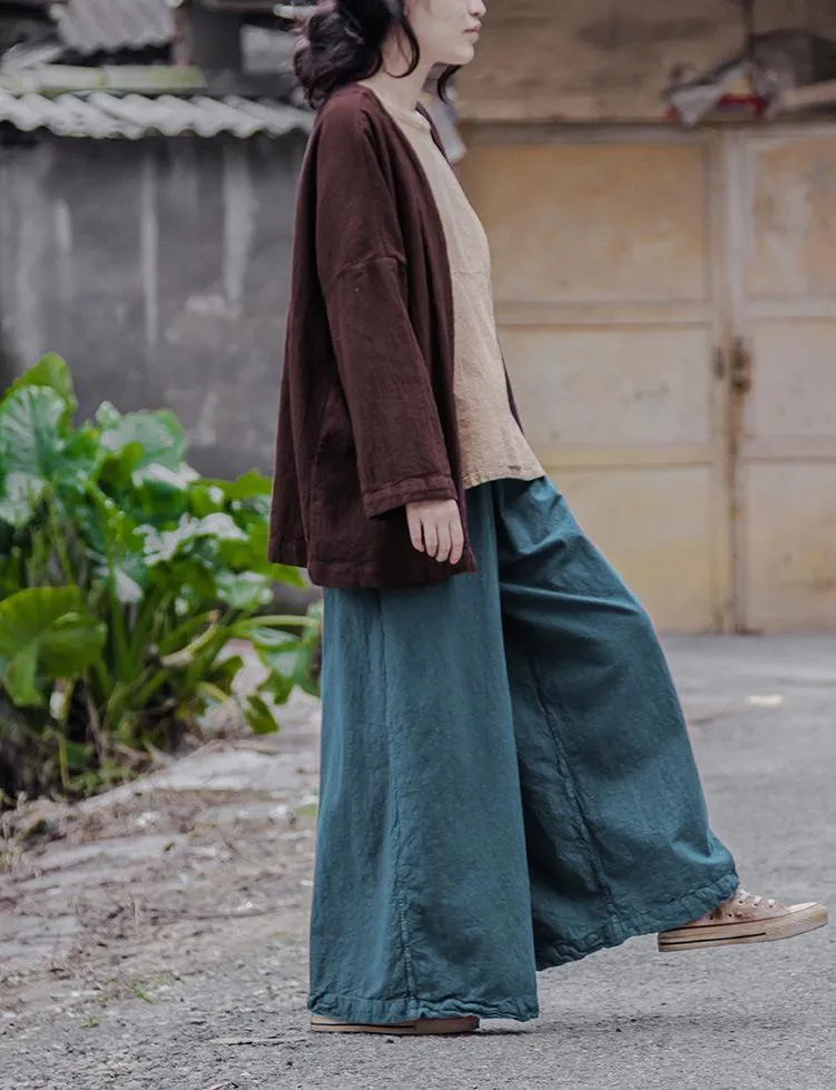 Loose Linen Palazzo Pants | Lotus