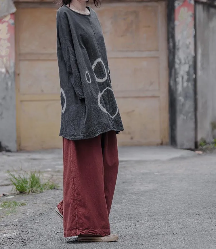 Loose Linen Palazzo Pants | Lotus