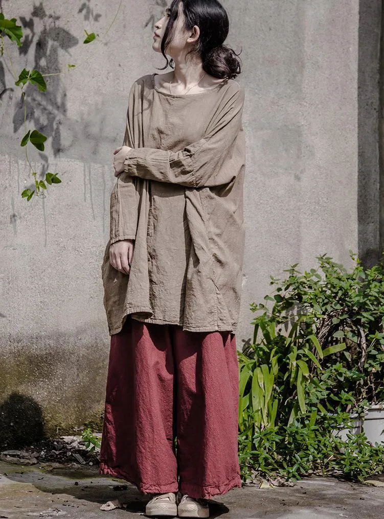 Loose Linen Palazzo Pants | Lotus