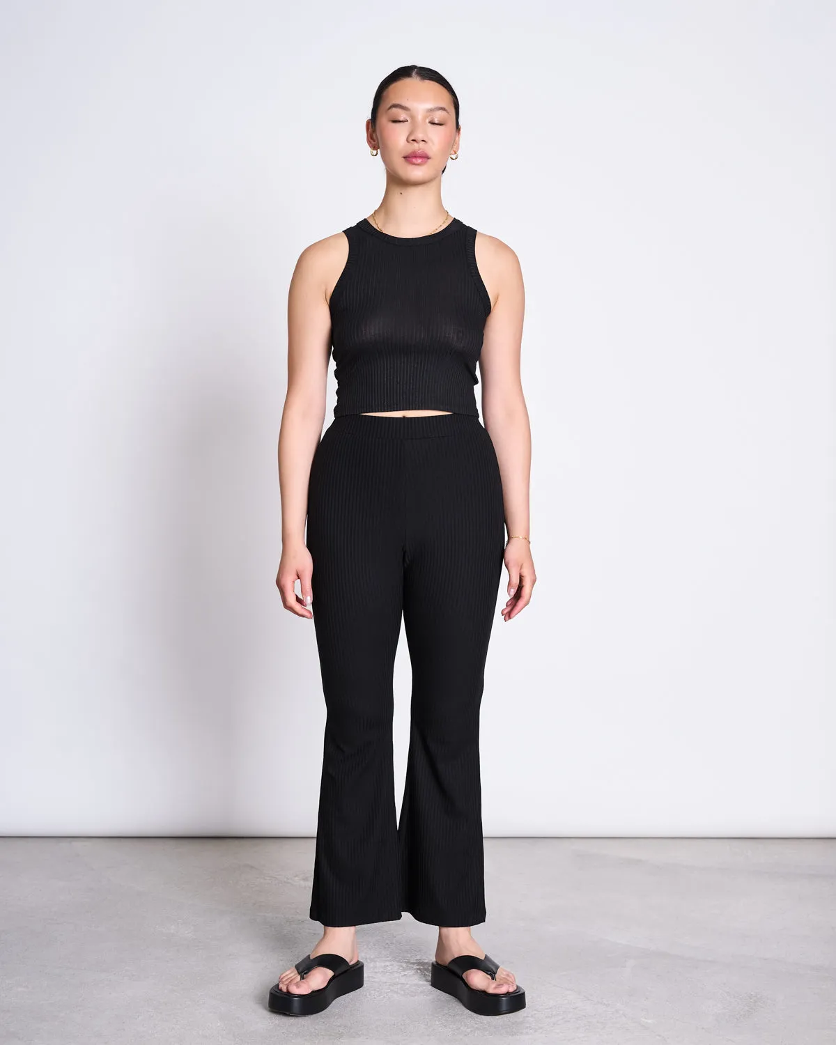 LYOCELL RIB TANK TOP PORTO BLACK