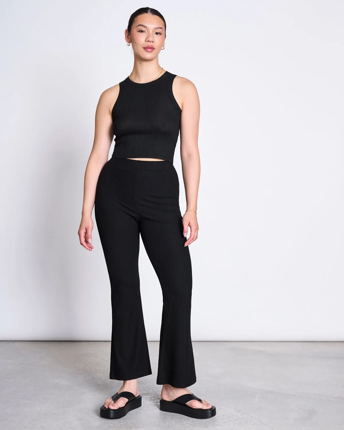 LYOCELL RIB TANK TOP PORTO BLACK