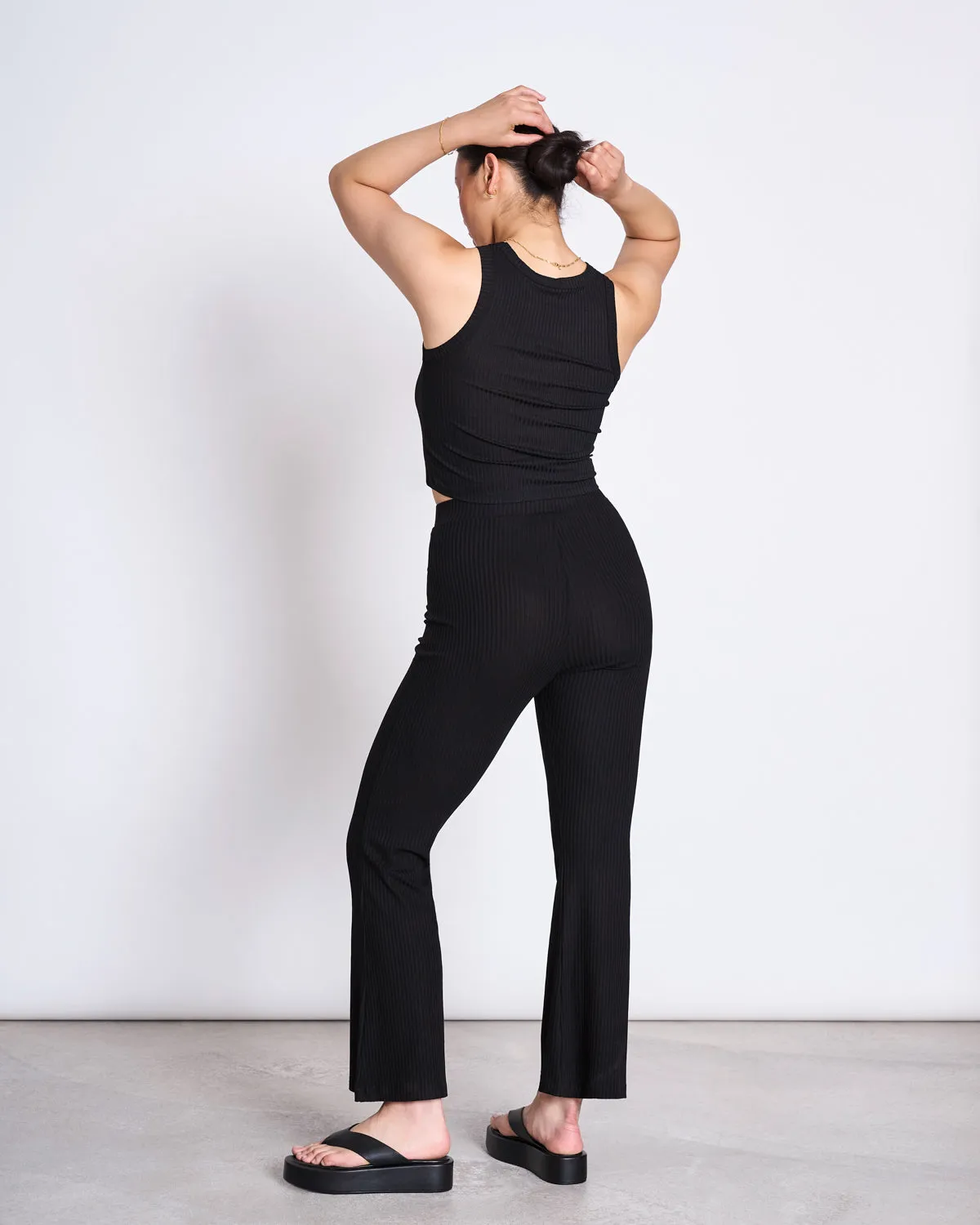 LYOCELL RIB TANK TOP PORTO BLACK