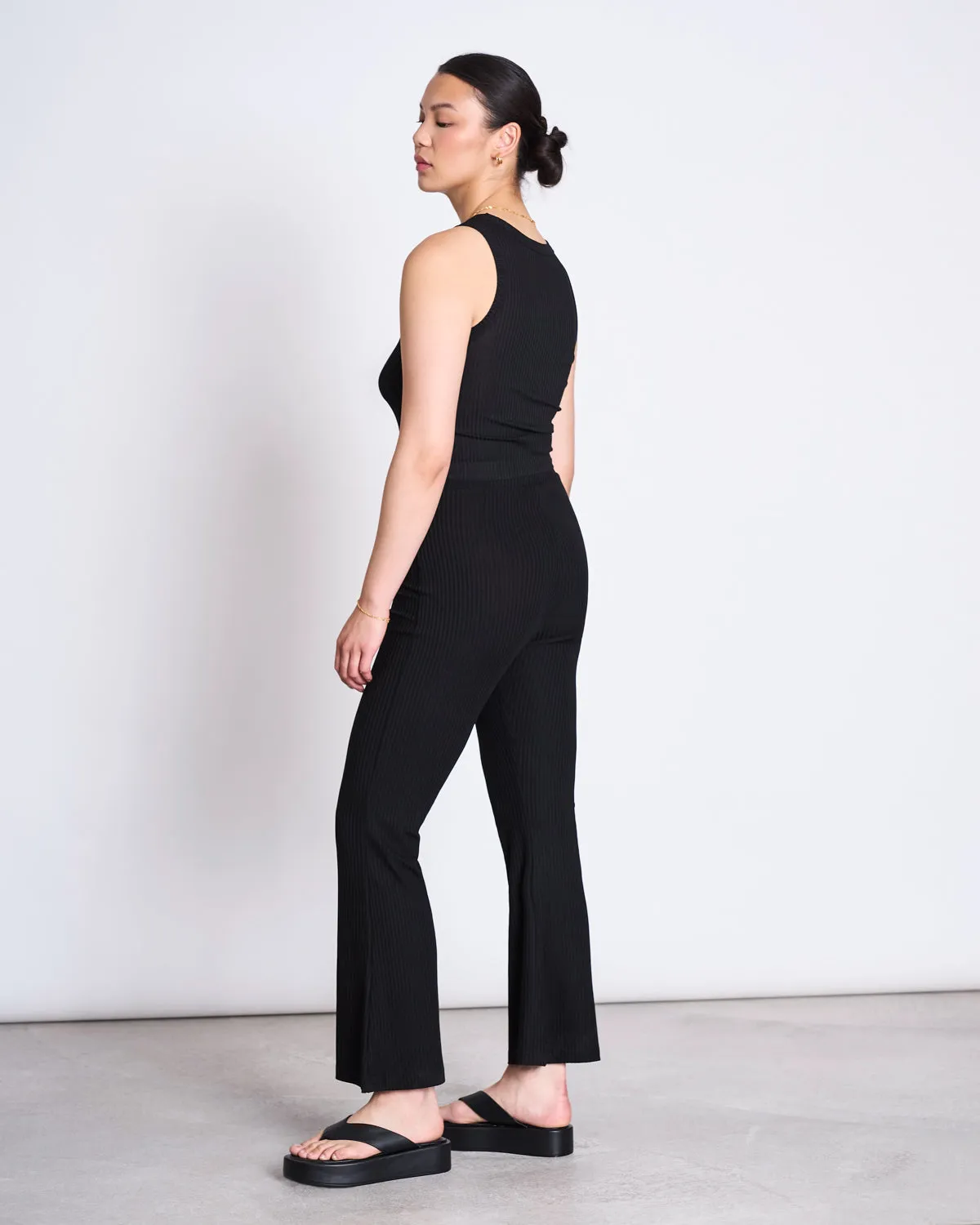 LYOCELL RIB TANK TOP PORTO BLACK