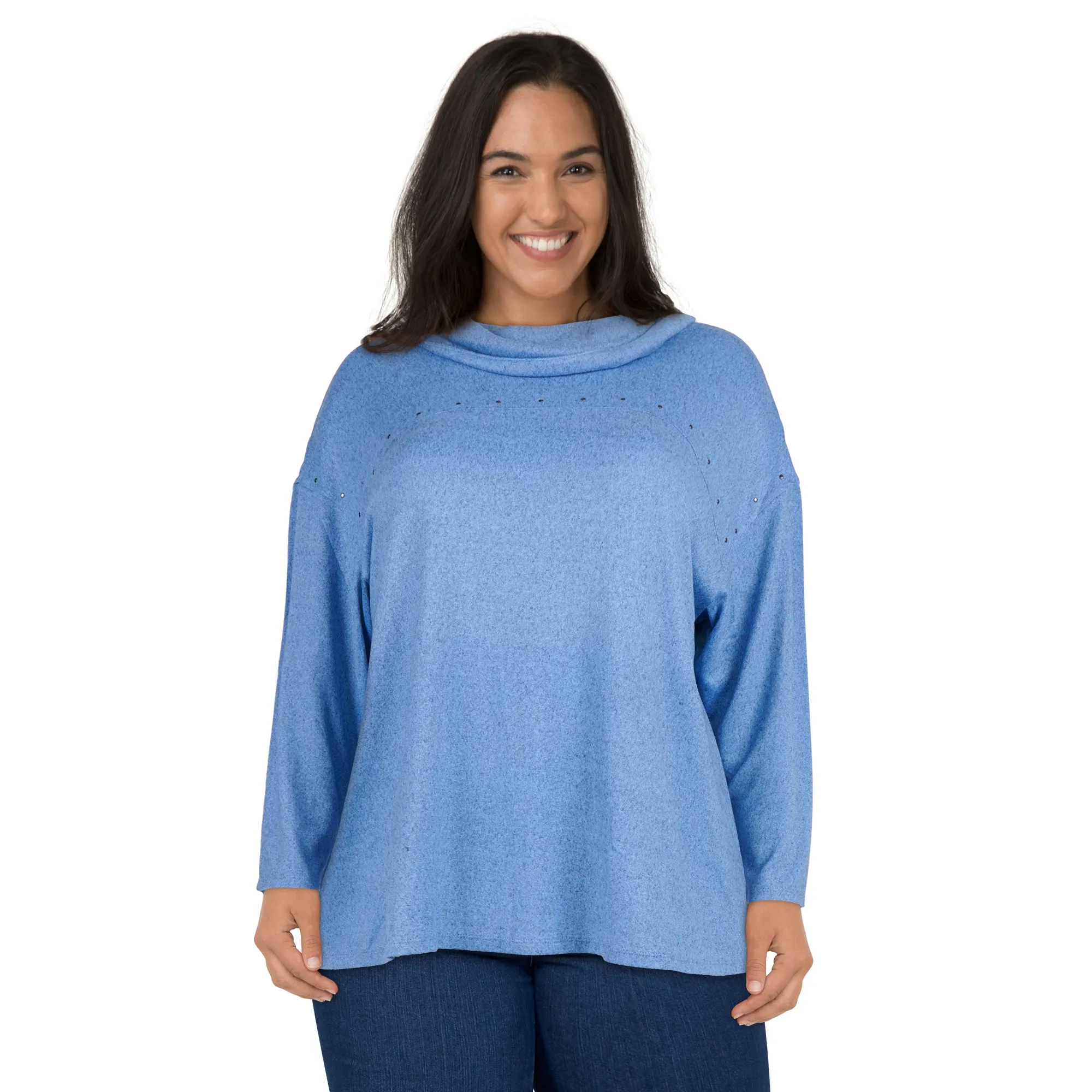 mySTYLE Women's Plus Tunic with Studs