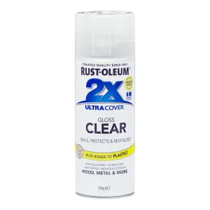 RUST-OLEUM 2X Ultra Cover Gloss Paint & Primer Spray Paint 298g Clear