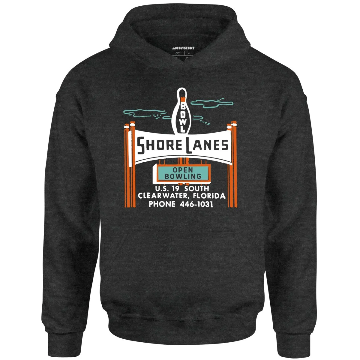 Shore Lanes - Clearwater, FL - Vintage Bowling Alley - Unisex Hoodie