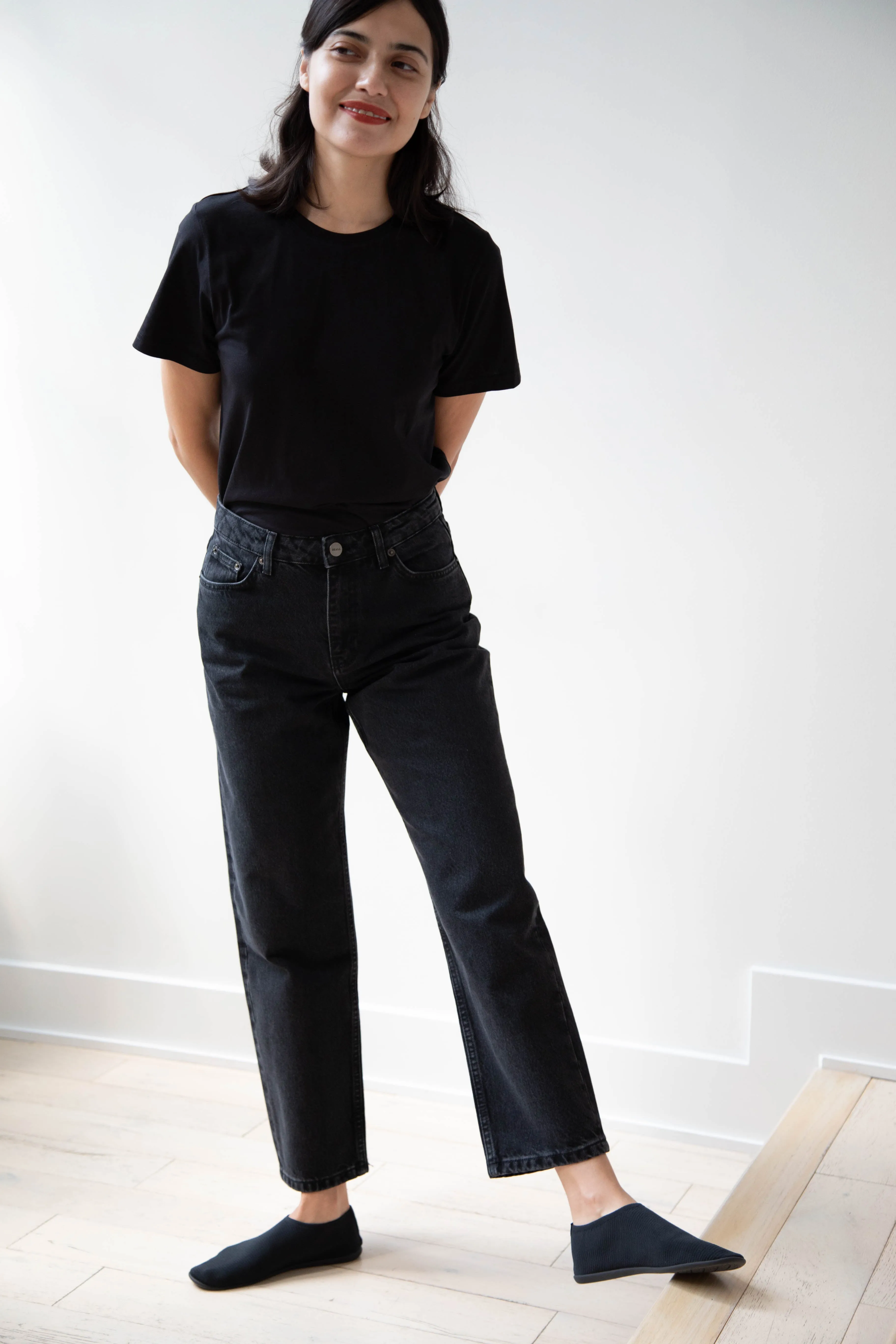 Skall | Allison Cropped Jeans in Vintage Black