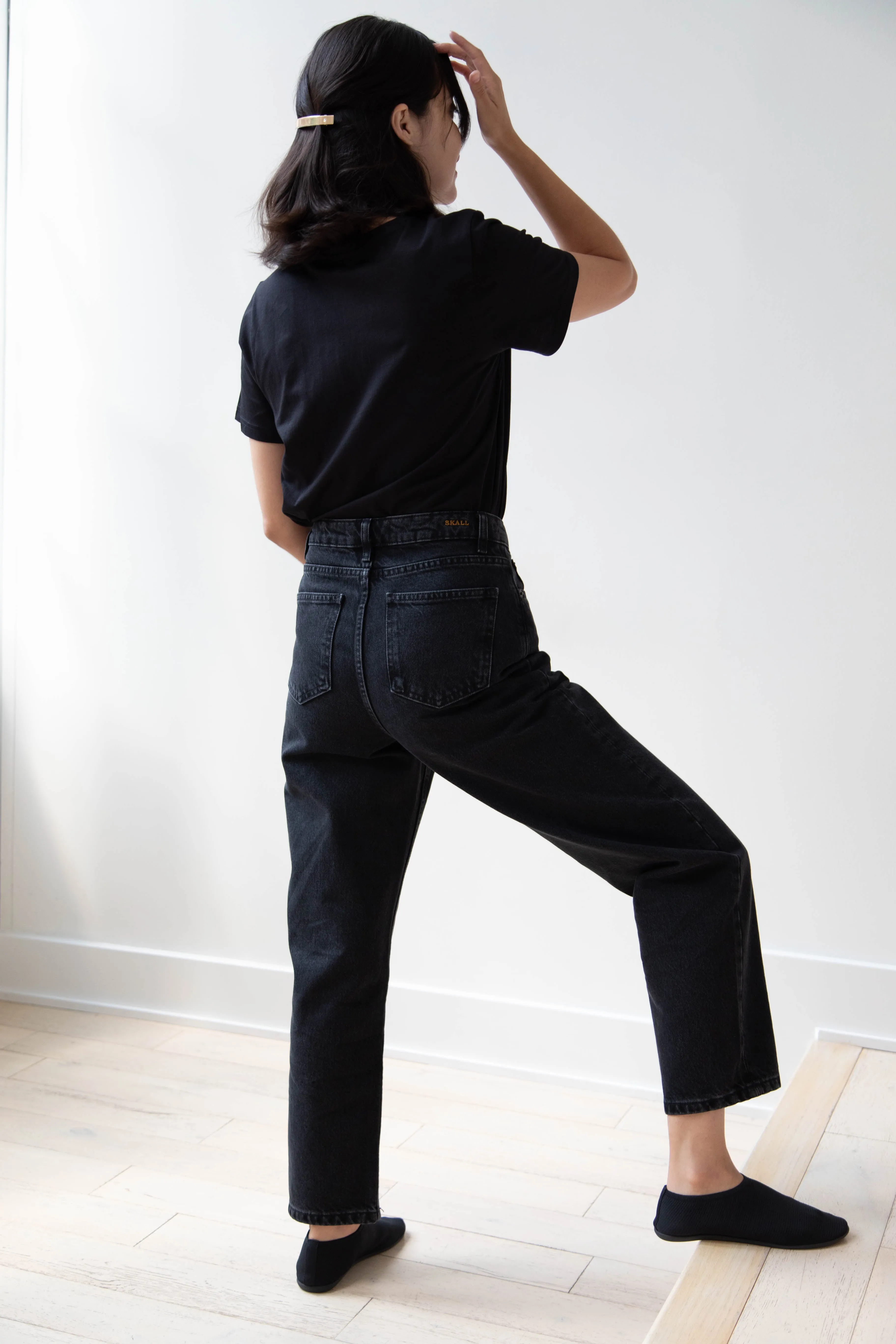 Skall | Allison Cropped Jeans in Vintage Black