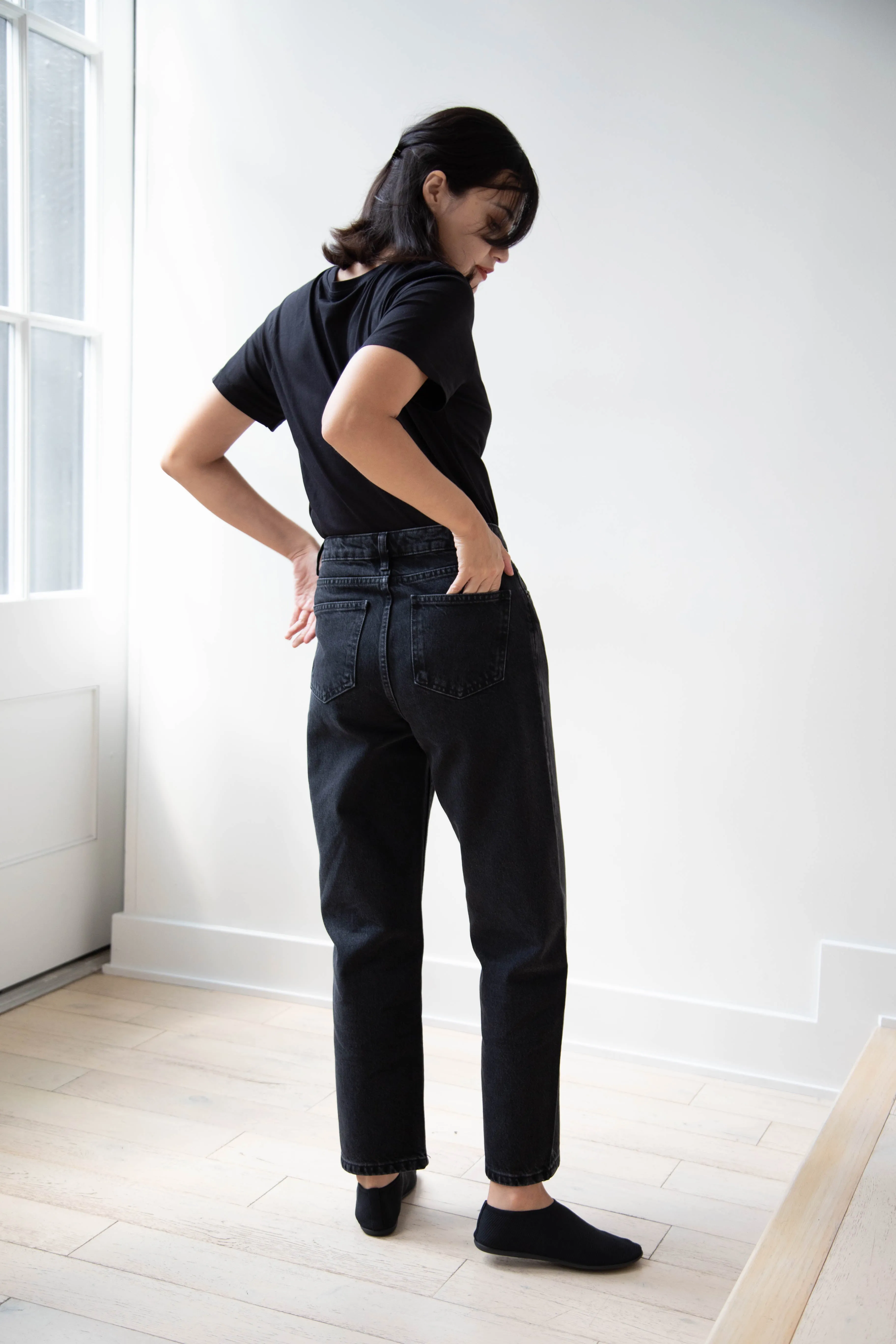 Skall | Allison Cropped Jeans in Vintage Black