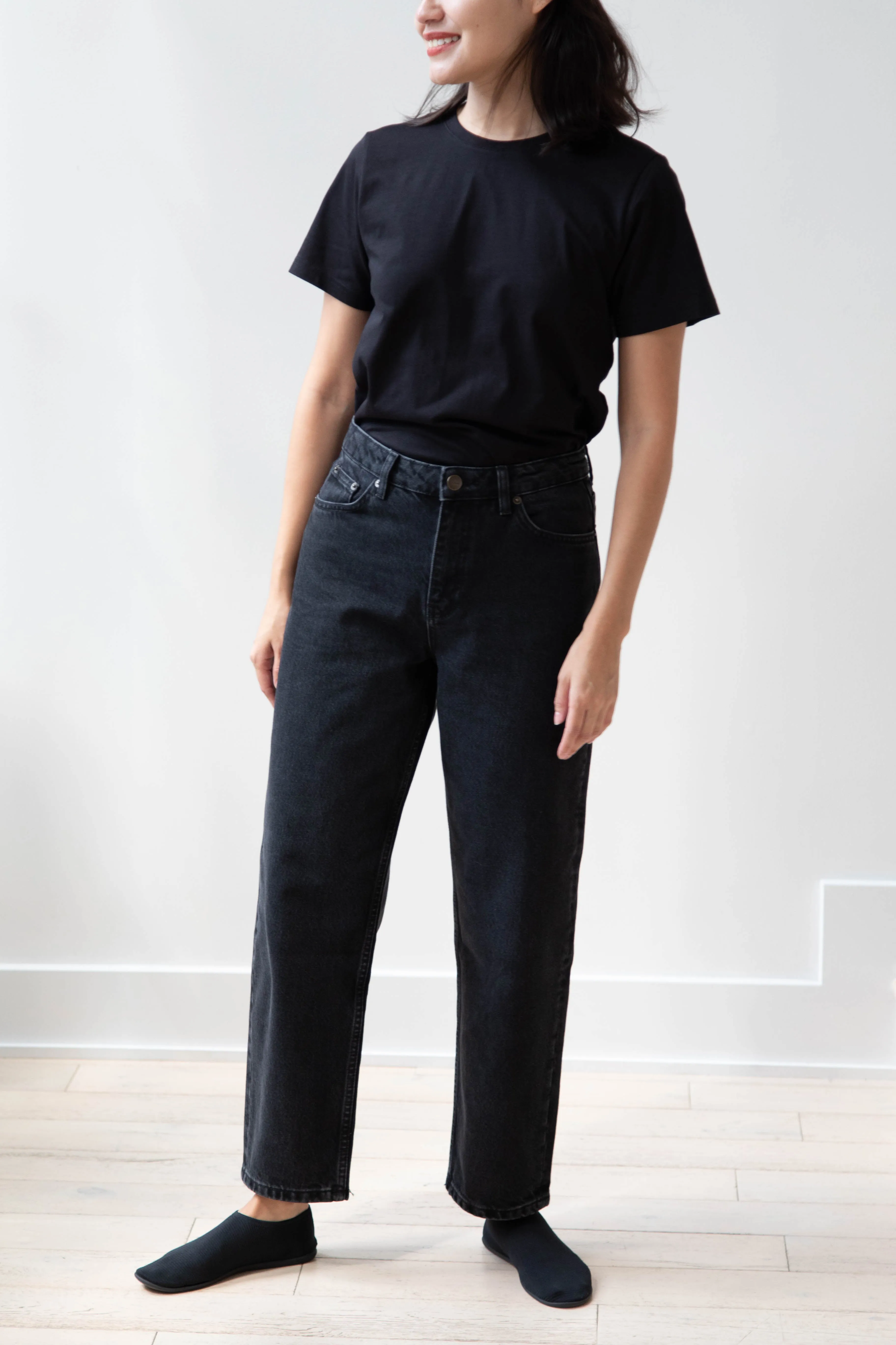 Skall | Allison Cropped Jeans in Vintage Black