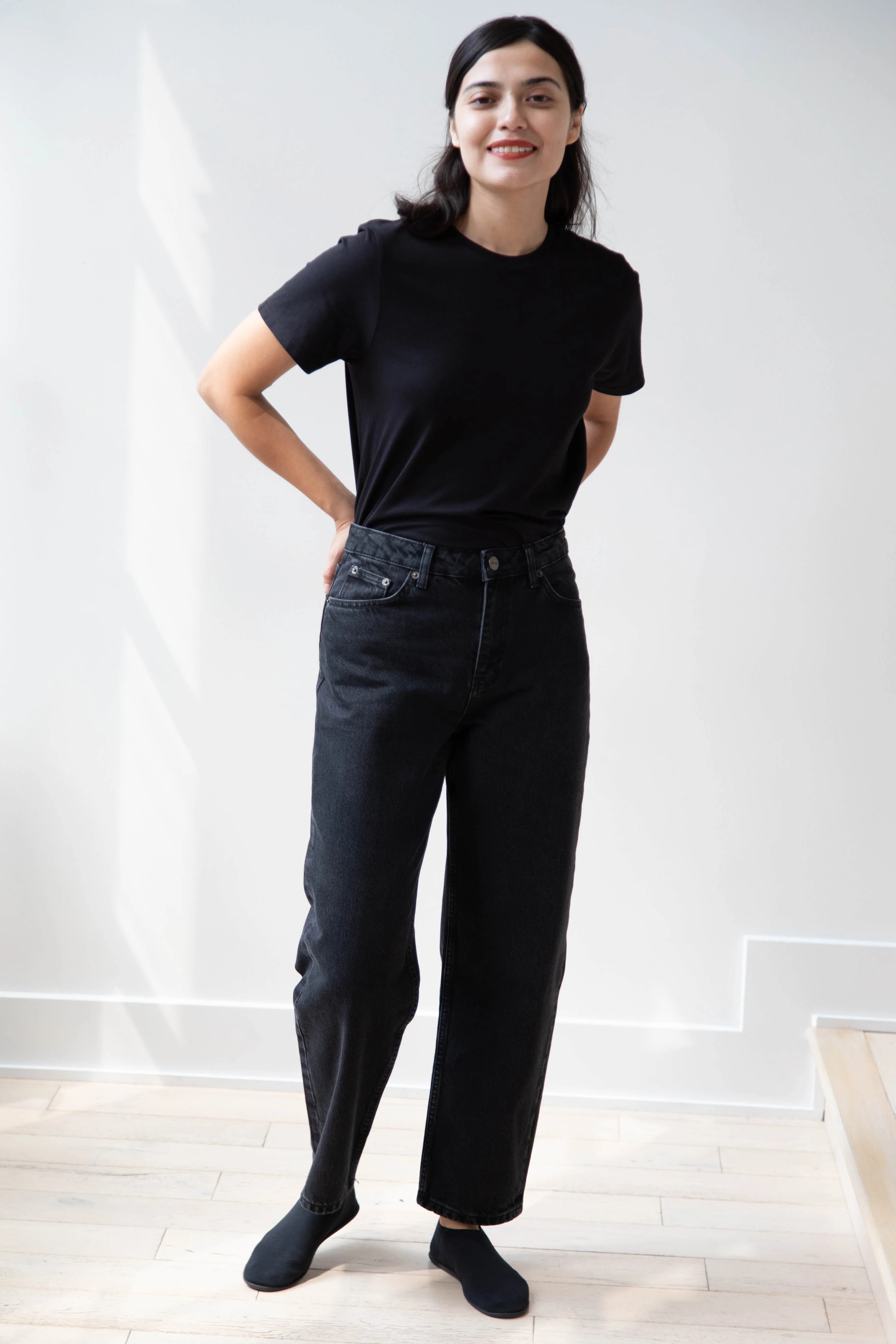 Skall | Allison Cropped Jeans in Vintage Black