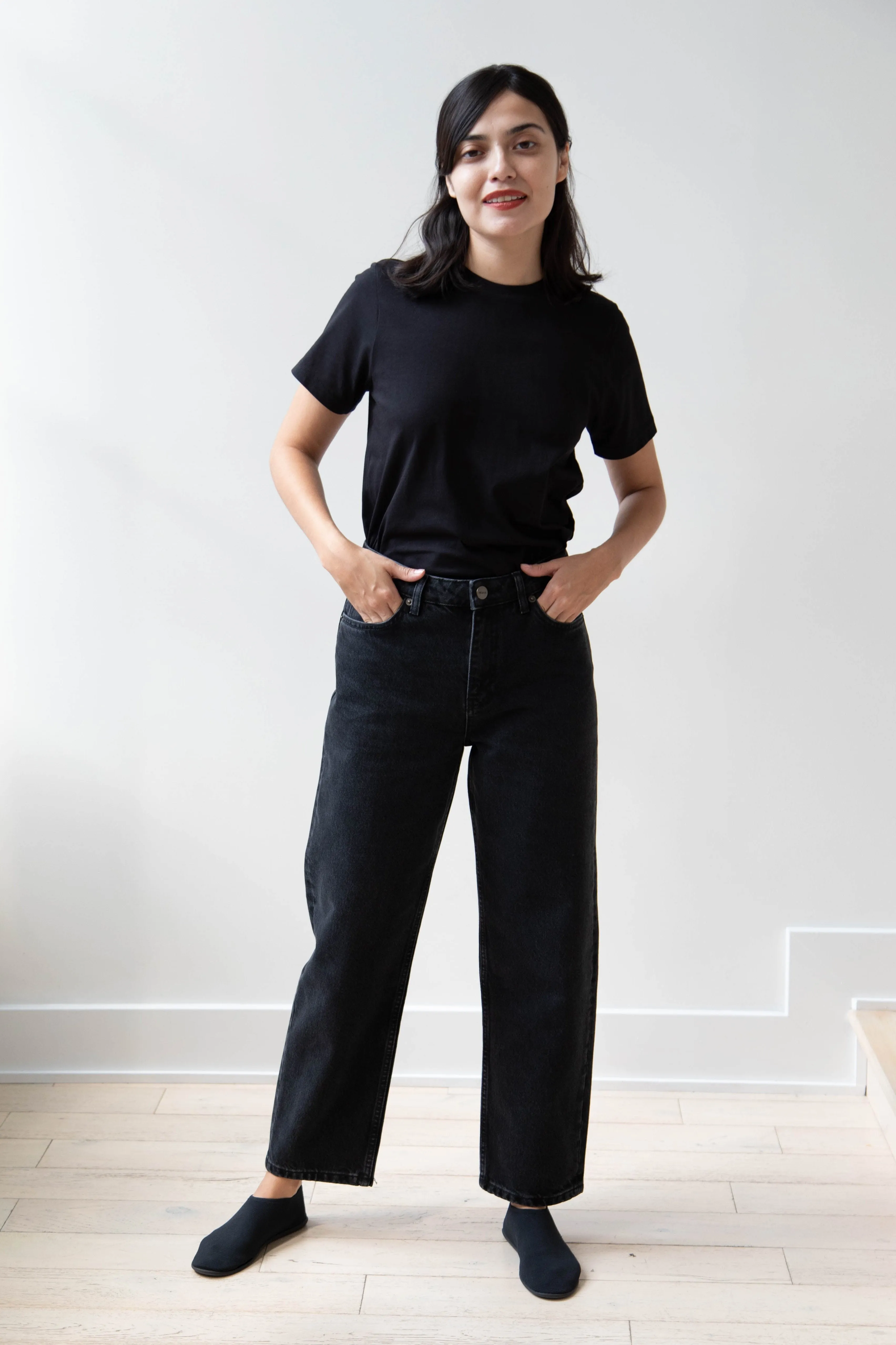 Skall | Allison Cropped Jeans in Vintage Black
