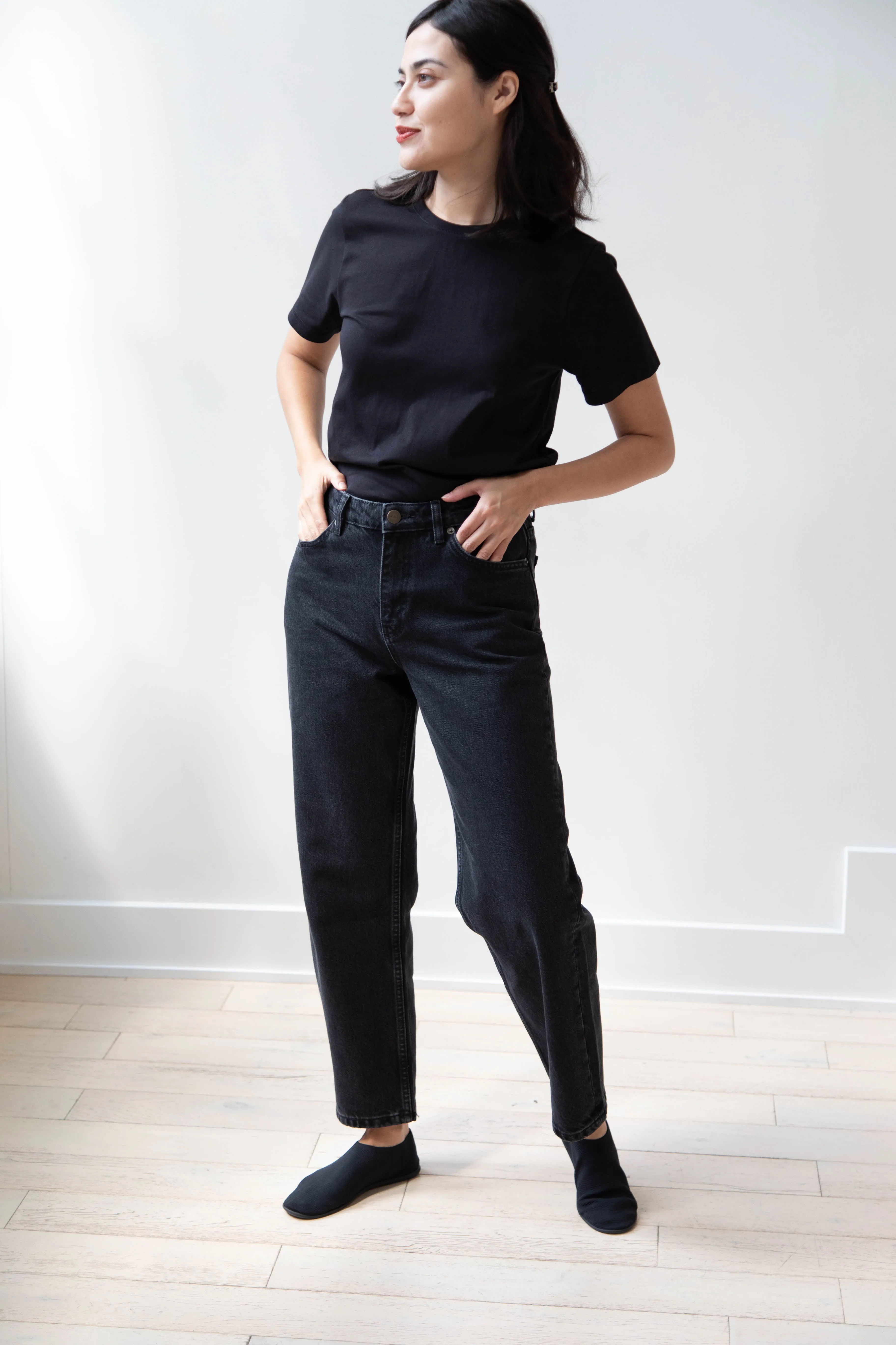 Skall | Allison Cropped Jeans in Vintage Black