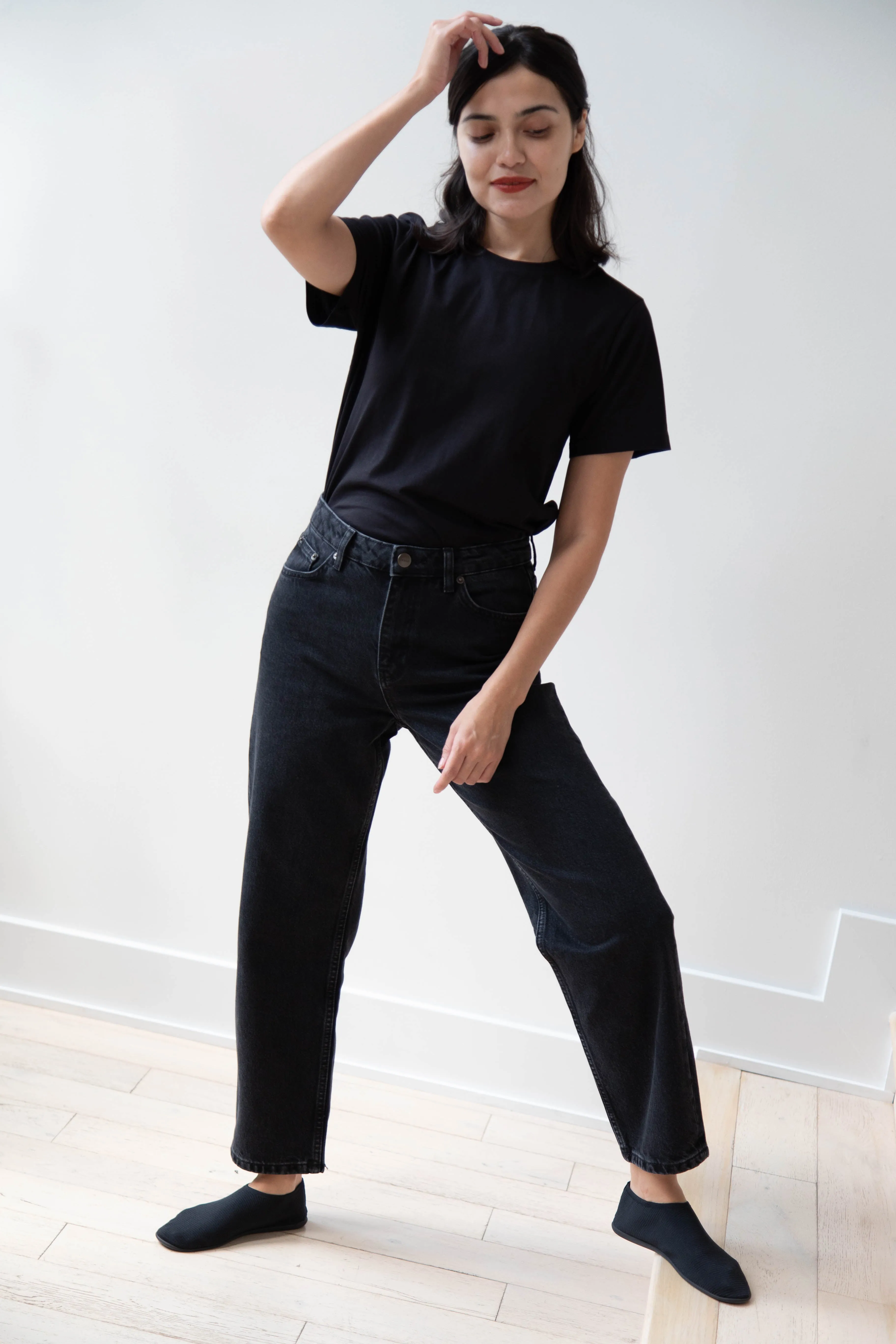 Skall | Allison Cropped Jeans in Vintage Black