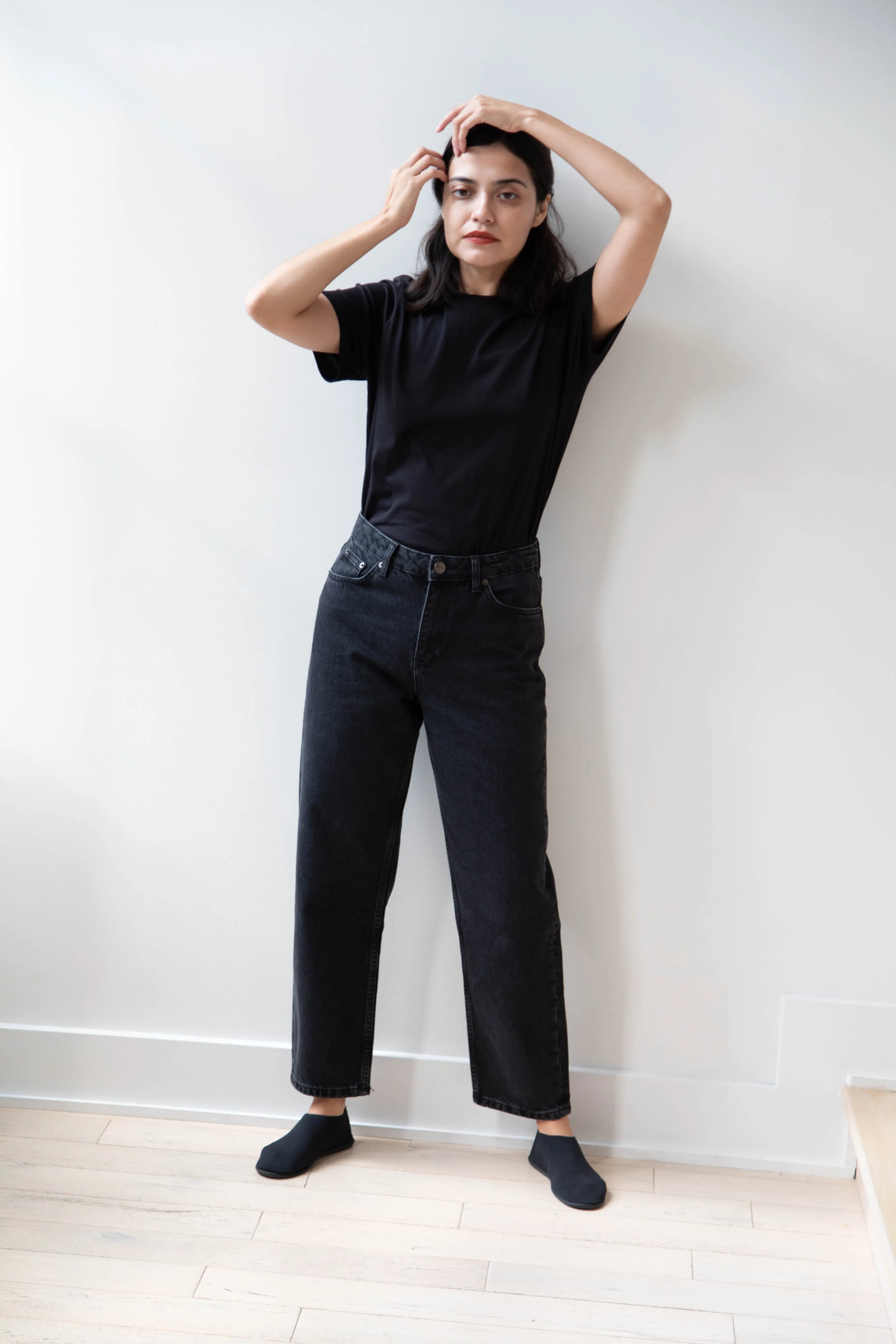 Skall | Allison Cropped Jeans in Vintage Black