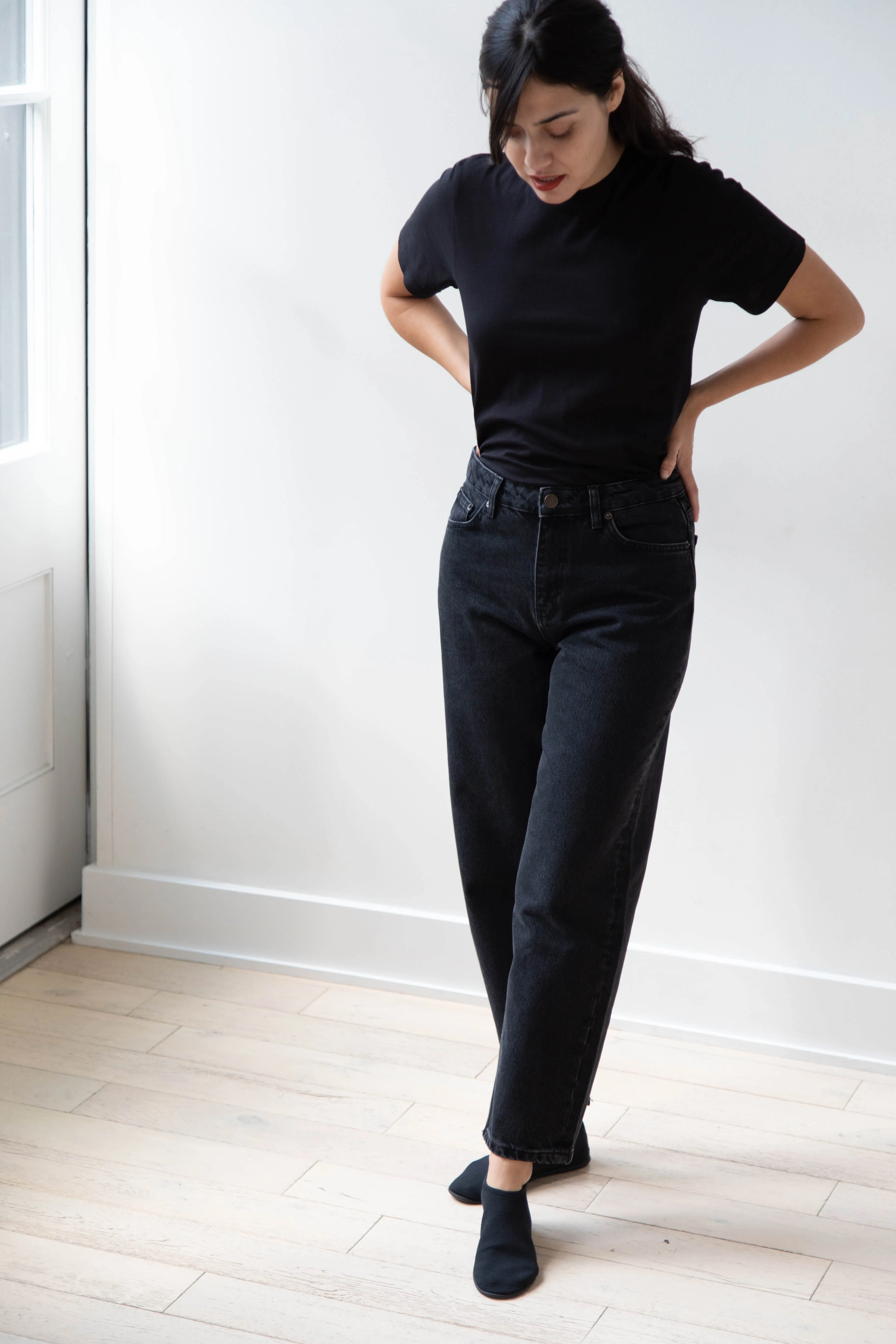 Skall | Allison Cropped Jeans in Vintage Black