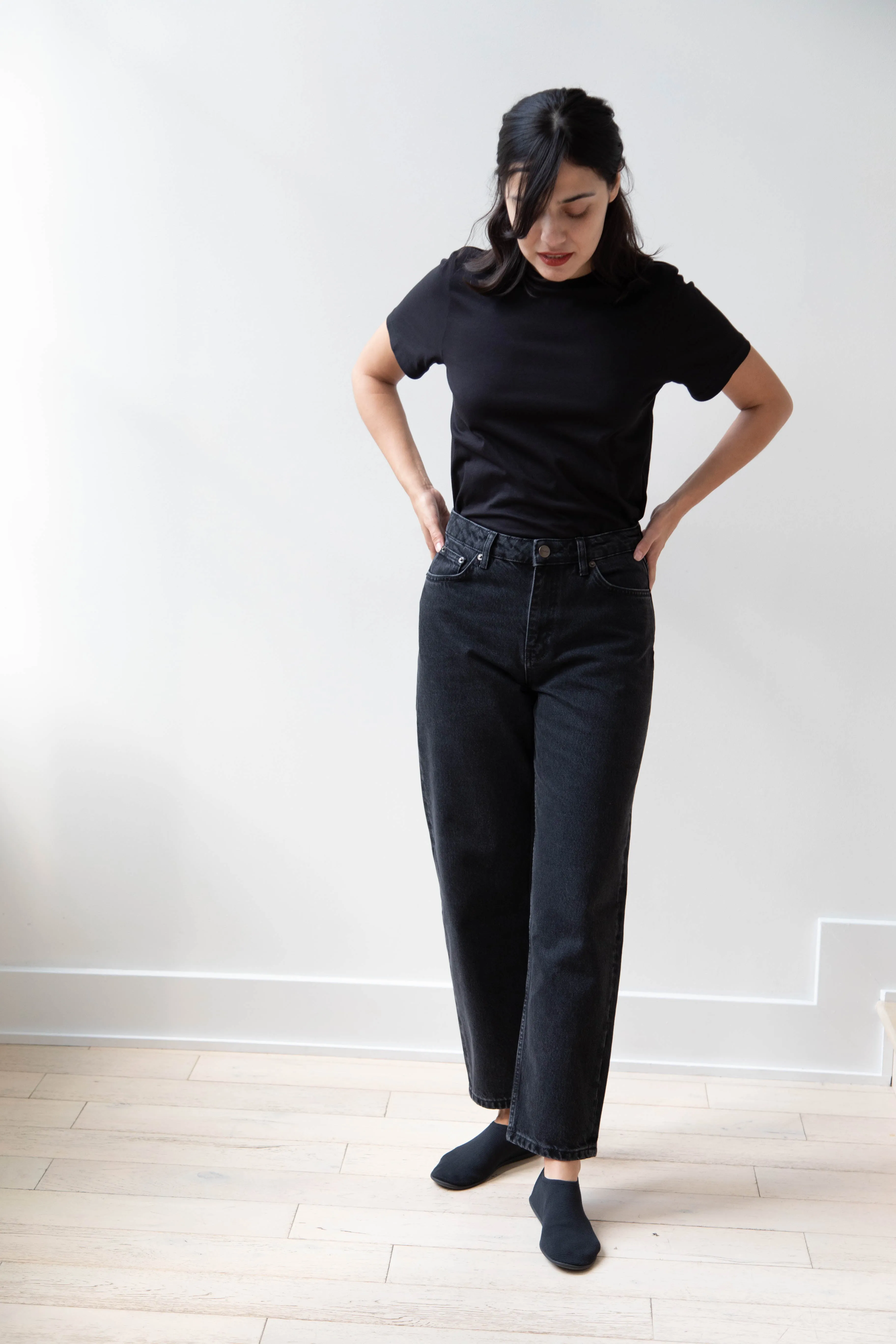 Skall | Allison Cropped Jeans in Vintage Black