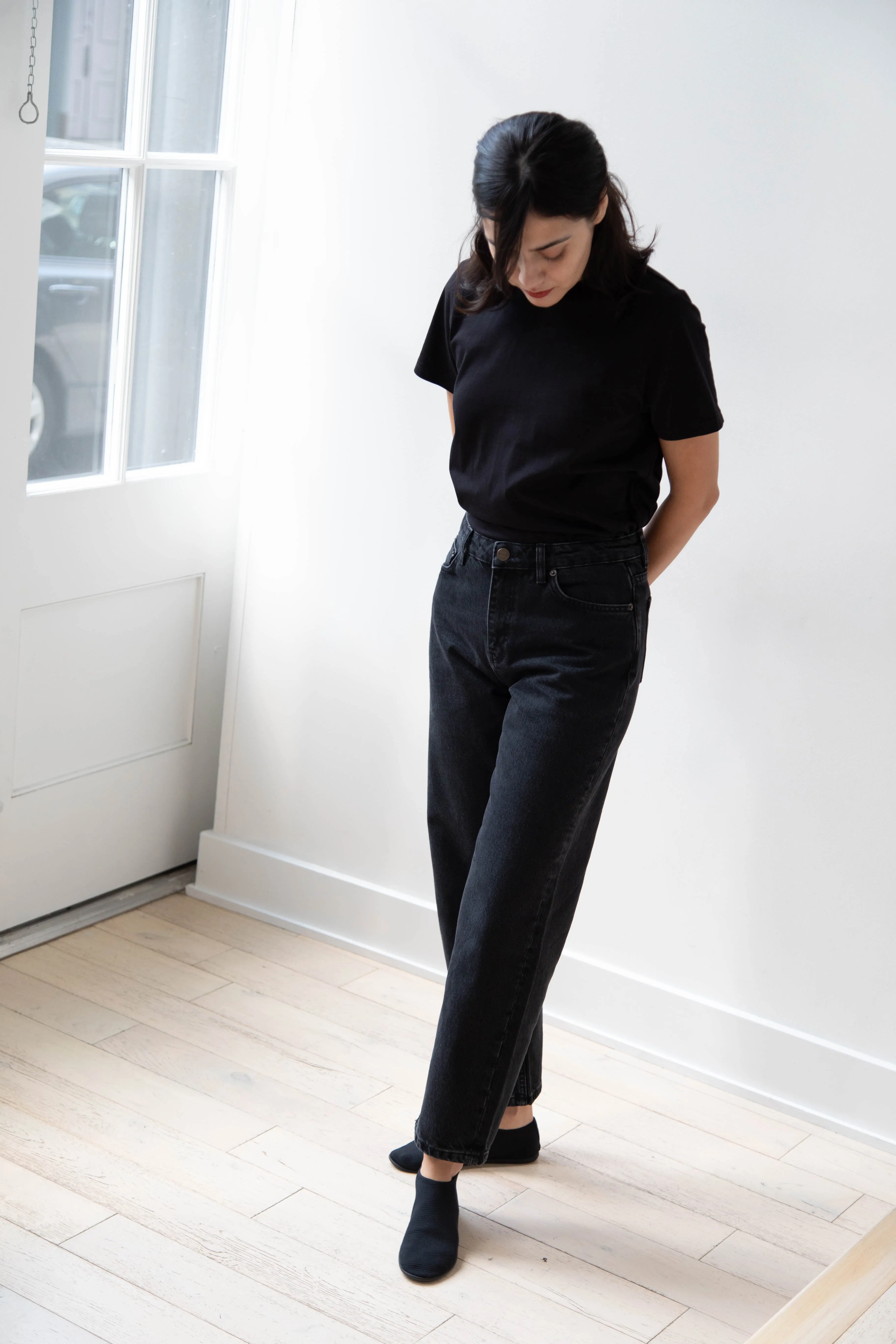 Skall | Allison Cropped Jeans in Vintage Black