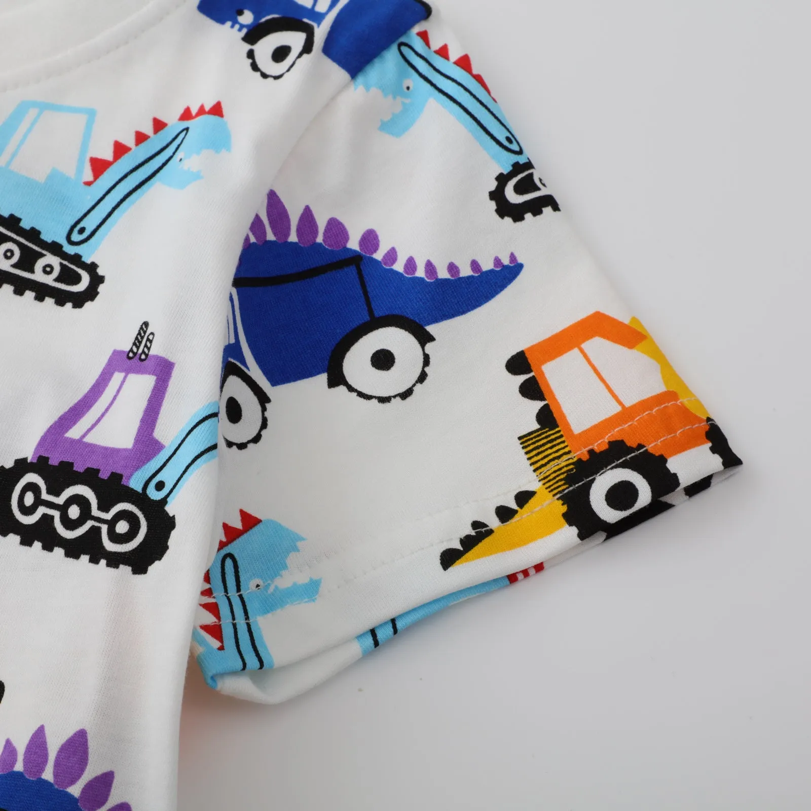 Toddler/Kid Boy's Vehicle Print Short Sleeve T-shirt