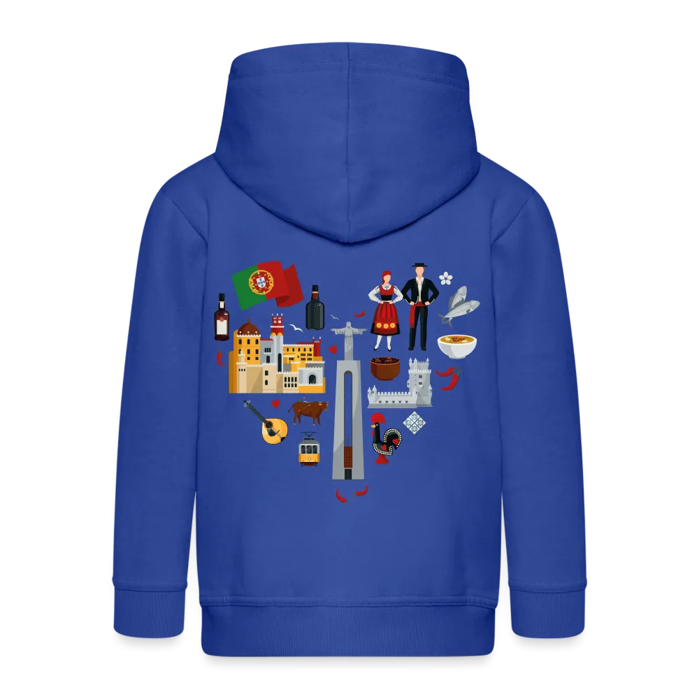 Veste à capuche Premium Enfant "Cœur Portugal"