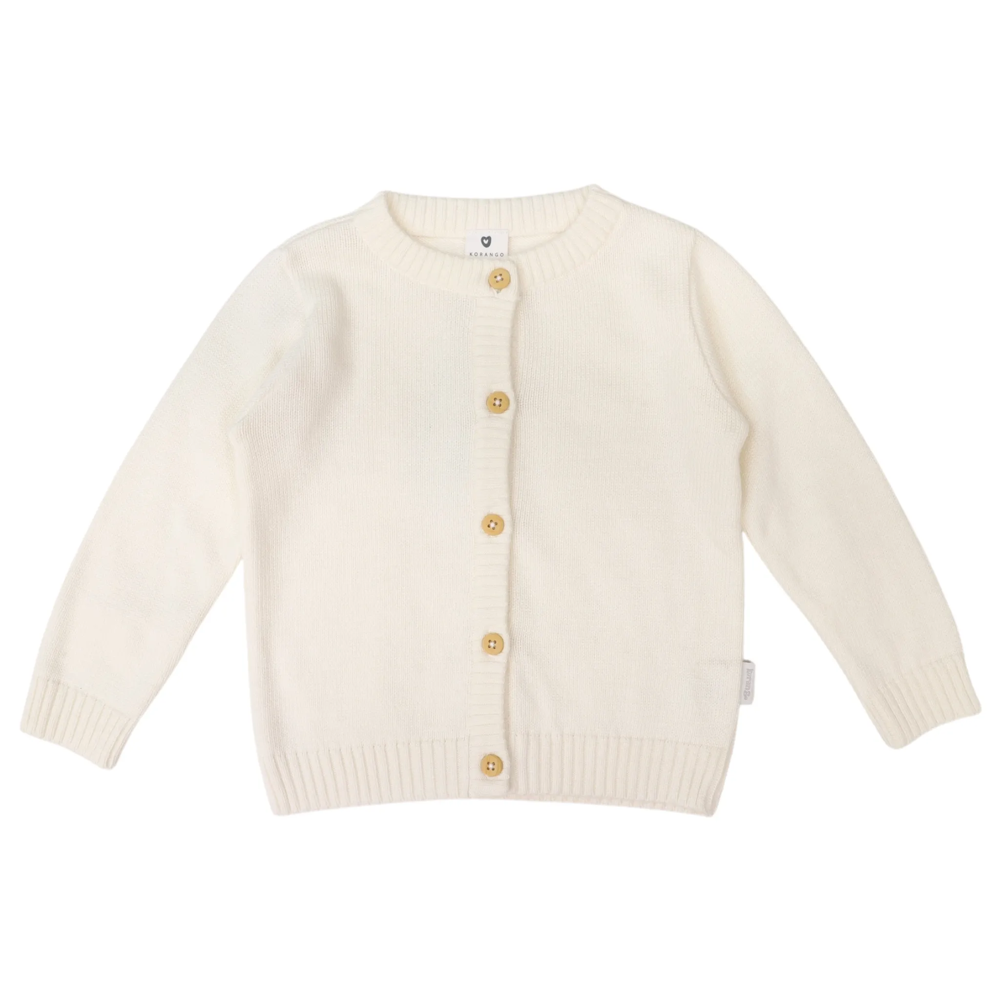 White Cotton Knit Cardigan