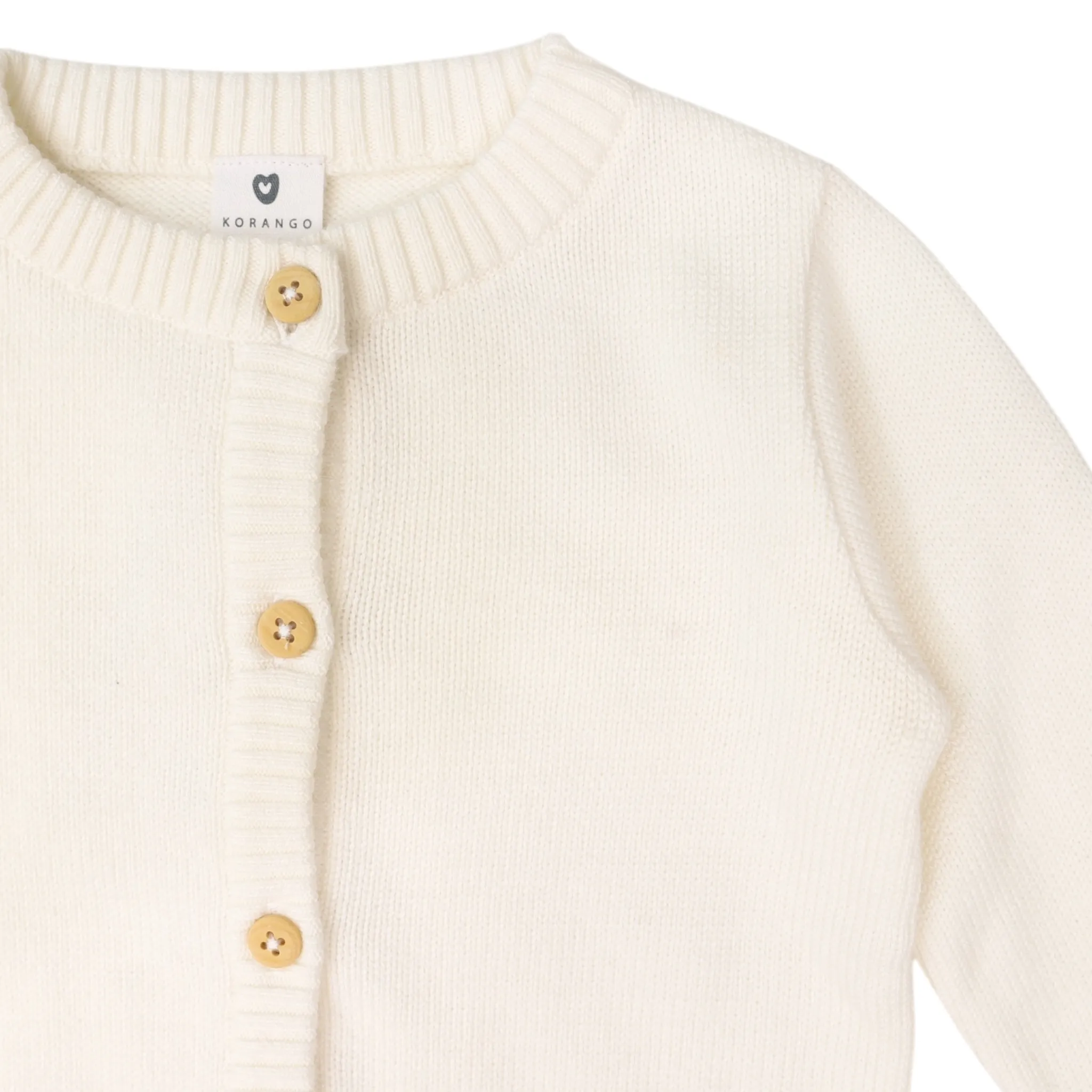 White Cotton Knit Cardigan